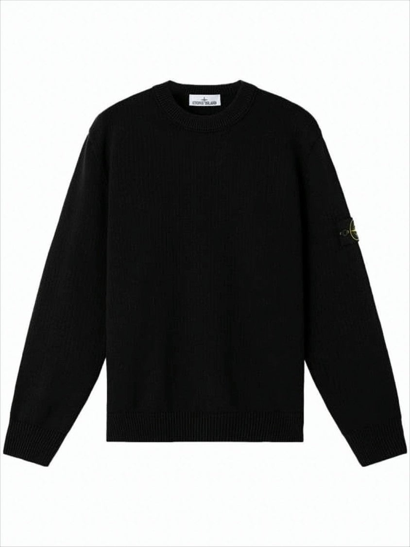 Knit Sweater with Signature Sleeve Patch