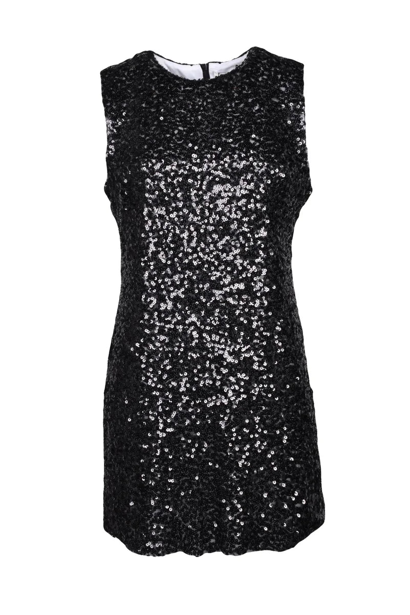 Sequin Sheath Dress - Black
