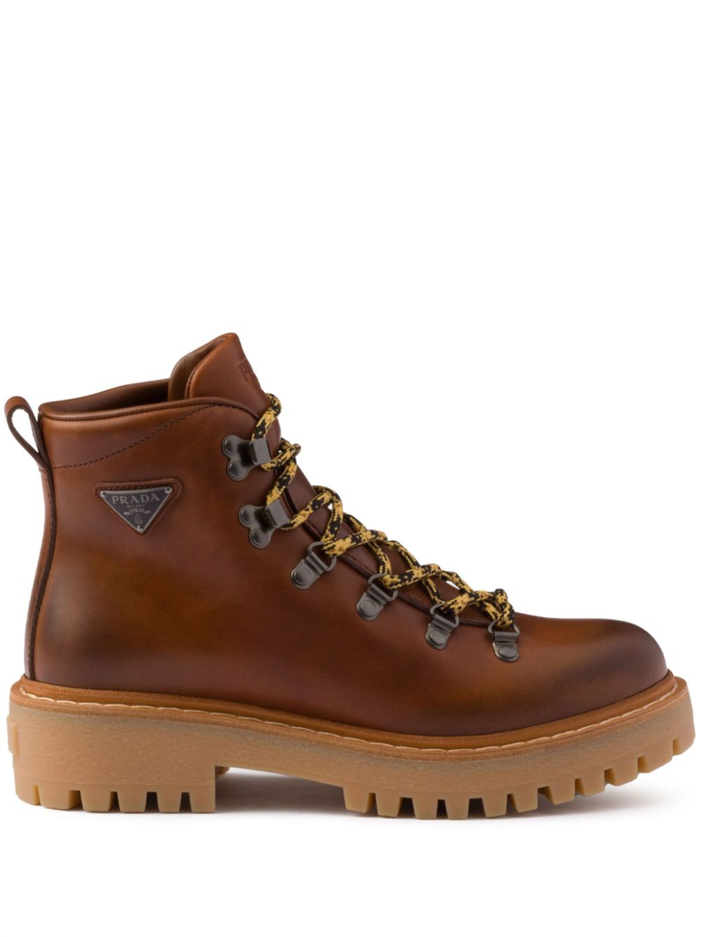 Laced Leather Ankle Boots