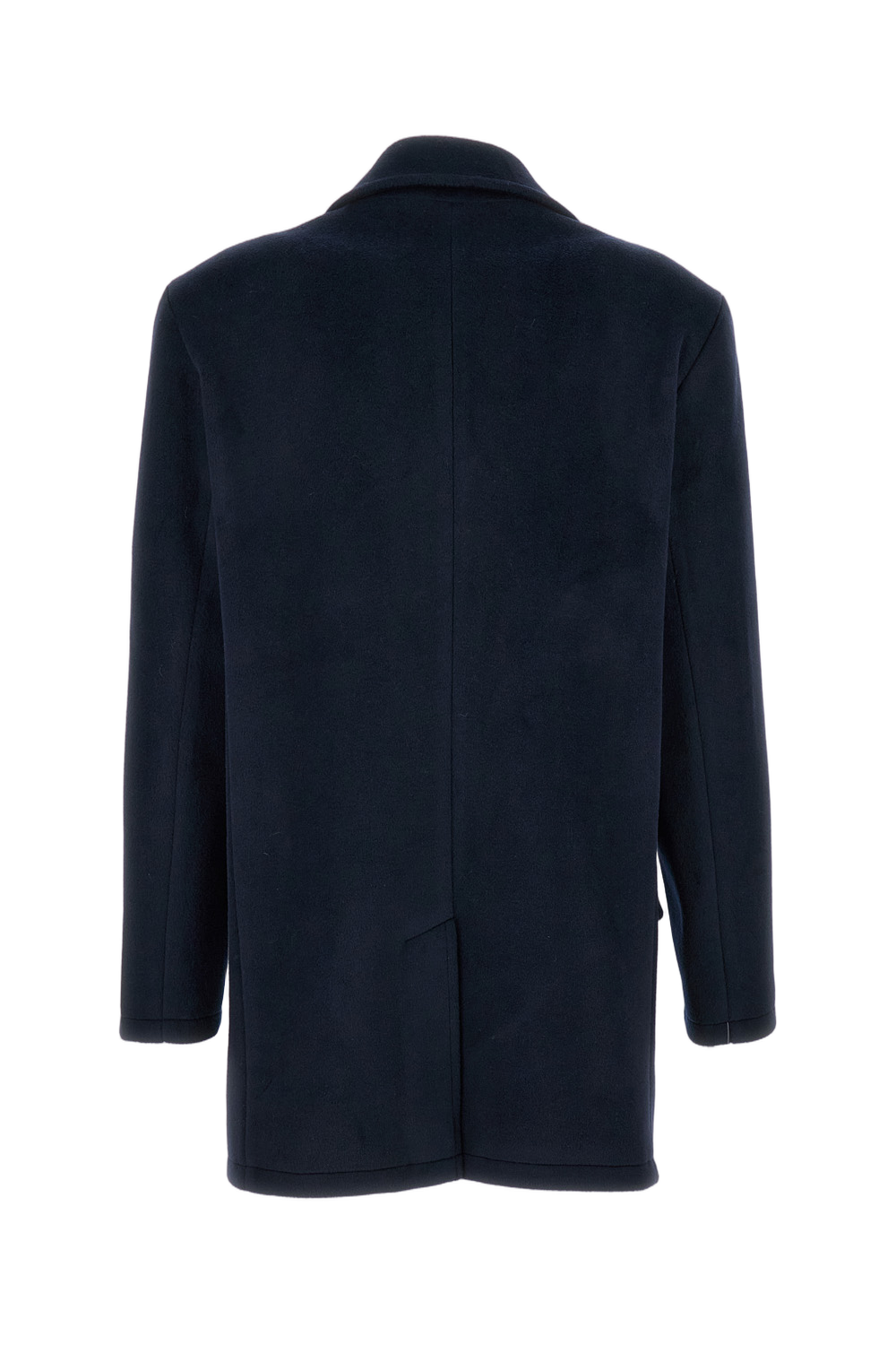 Structured Blue Jacket With Front Zipper