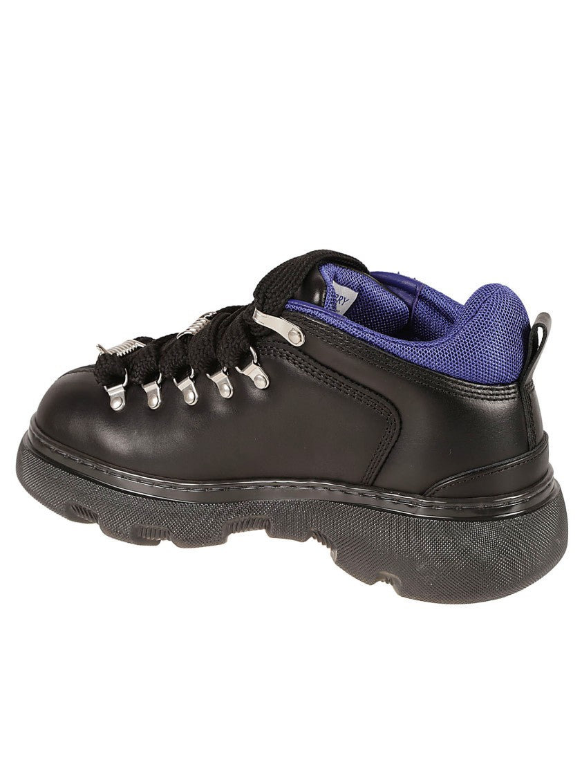 Chunky Sole Black Leather Boots
