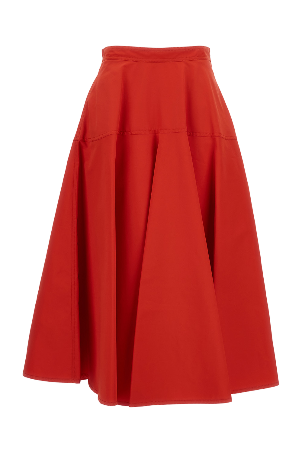 Classic Red Skirt with Smooth Texture