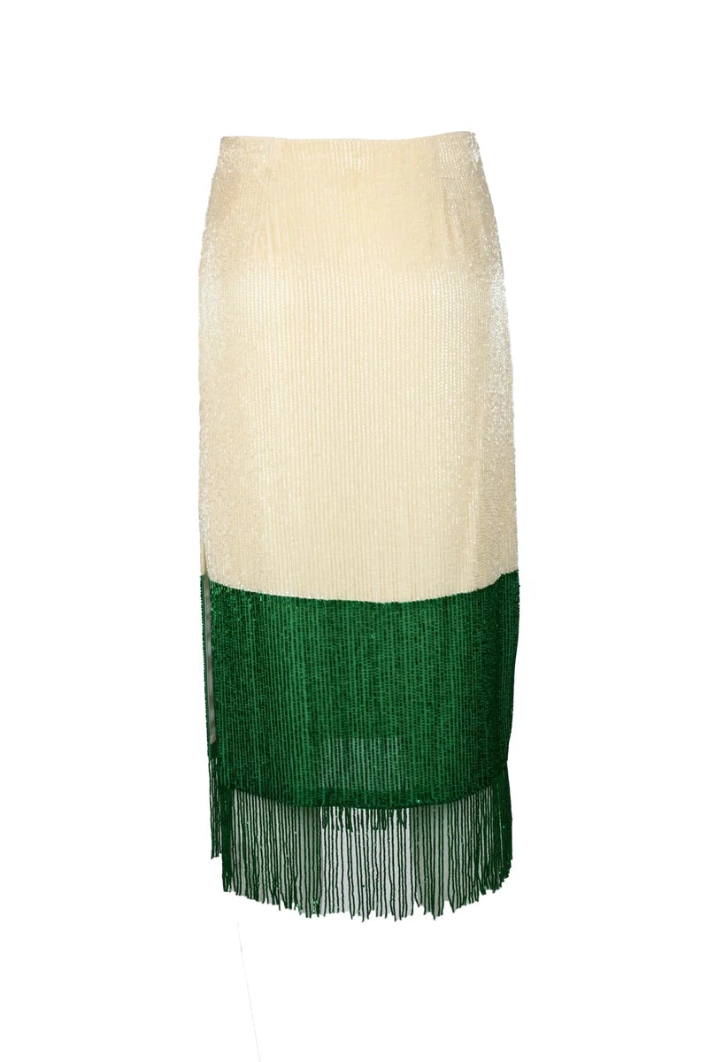 Sequin Skirt - White/Purple