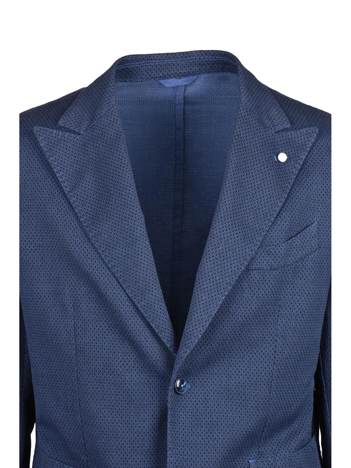 Cotton Linen Mohair Jacket - Blue