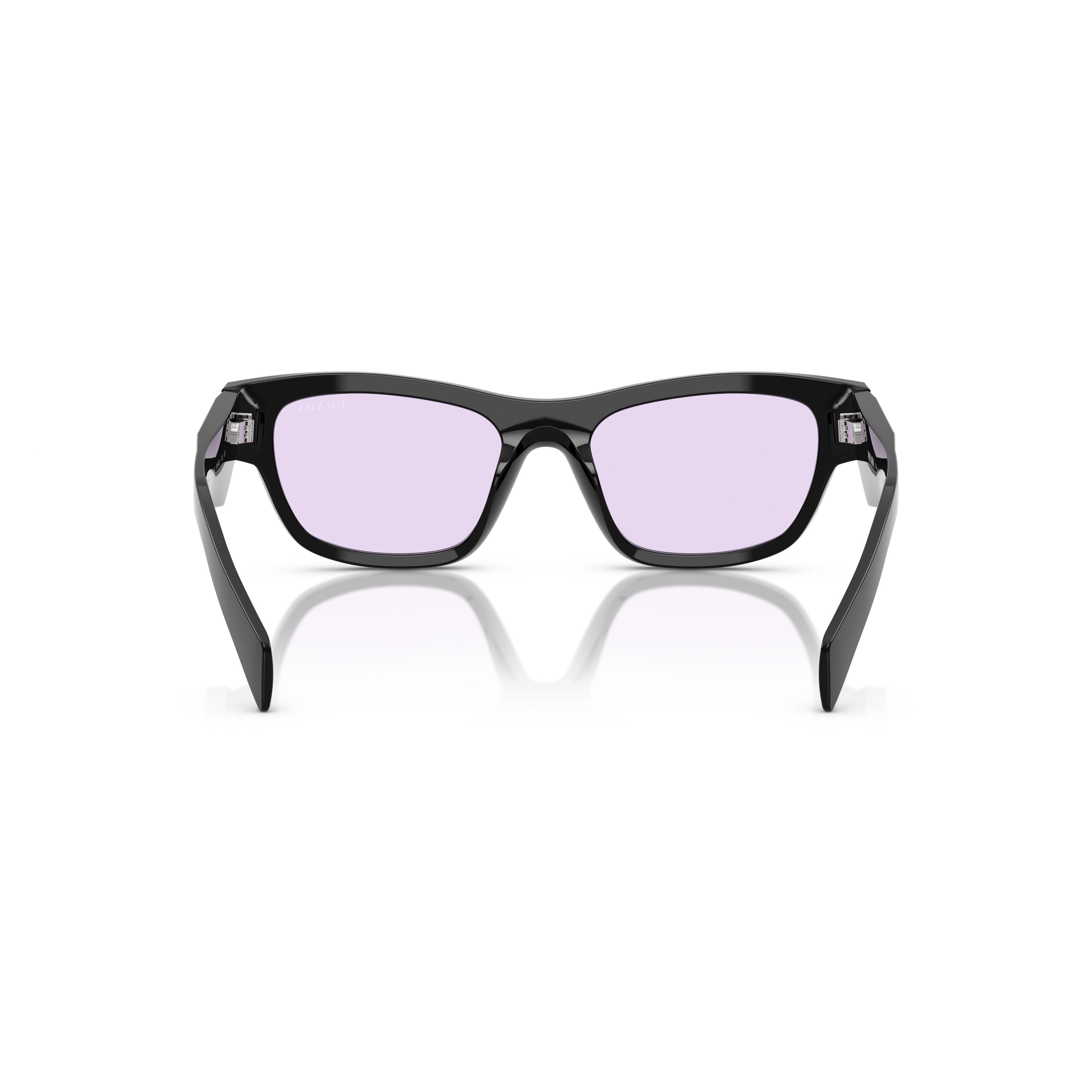 0pr B09s Rectangular Black Acetate Sunglasses