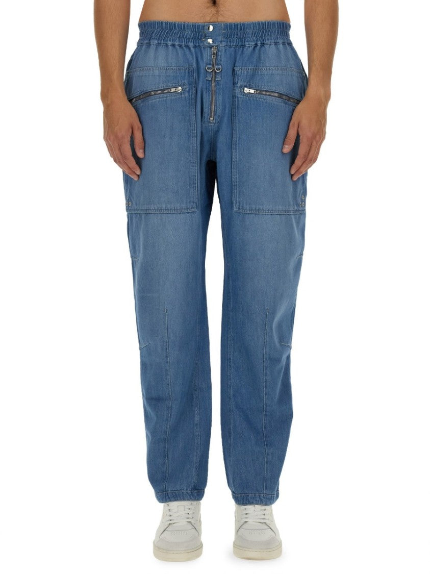 Blue Cotton Pants