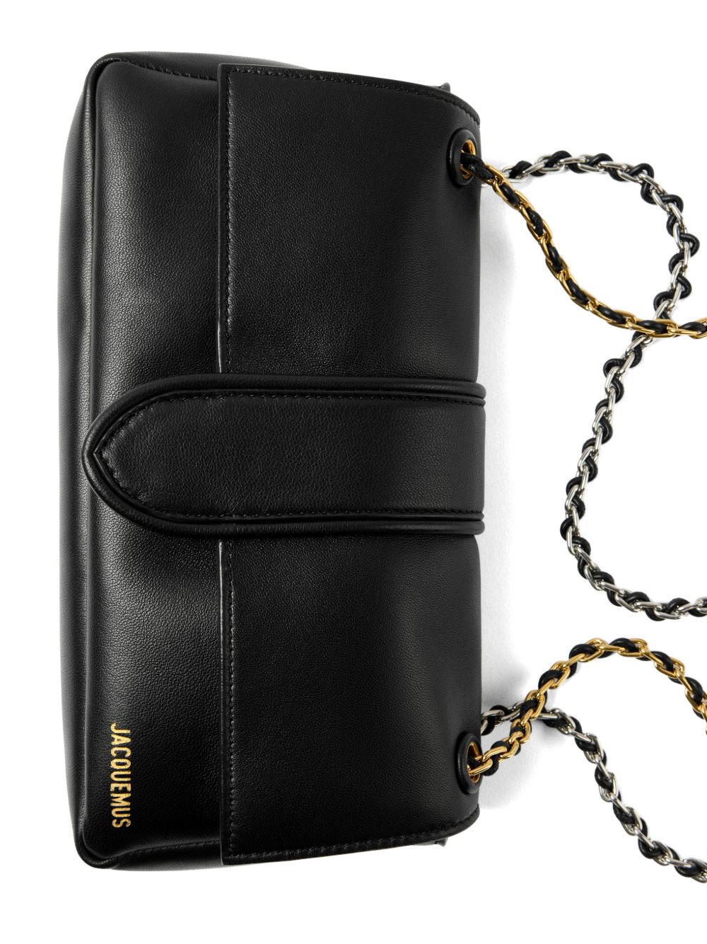 Black Gold-Tone Hardware Logo Bag