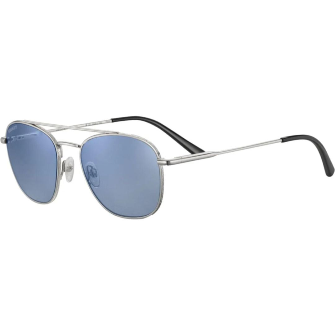 Carroll Double Bridge Silver Metal Sunglasses