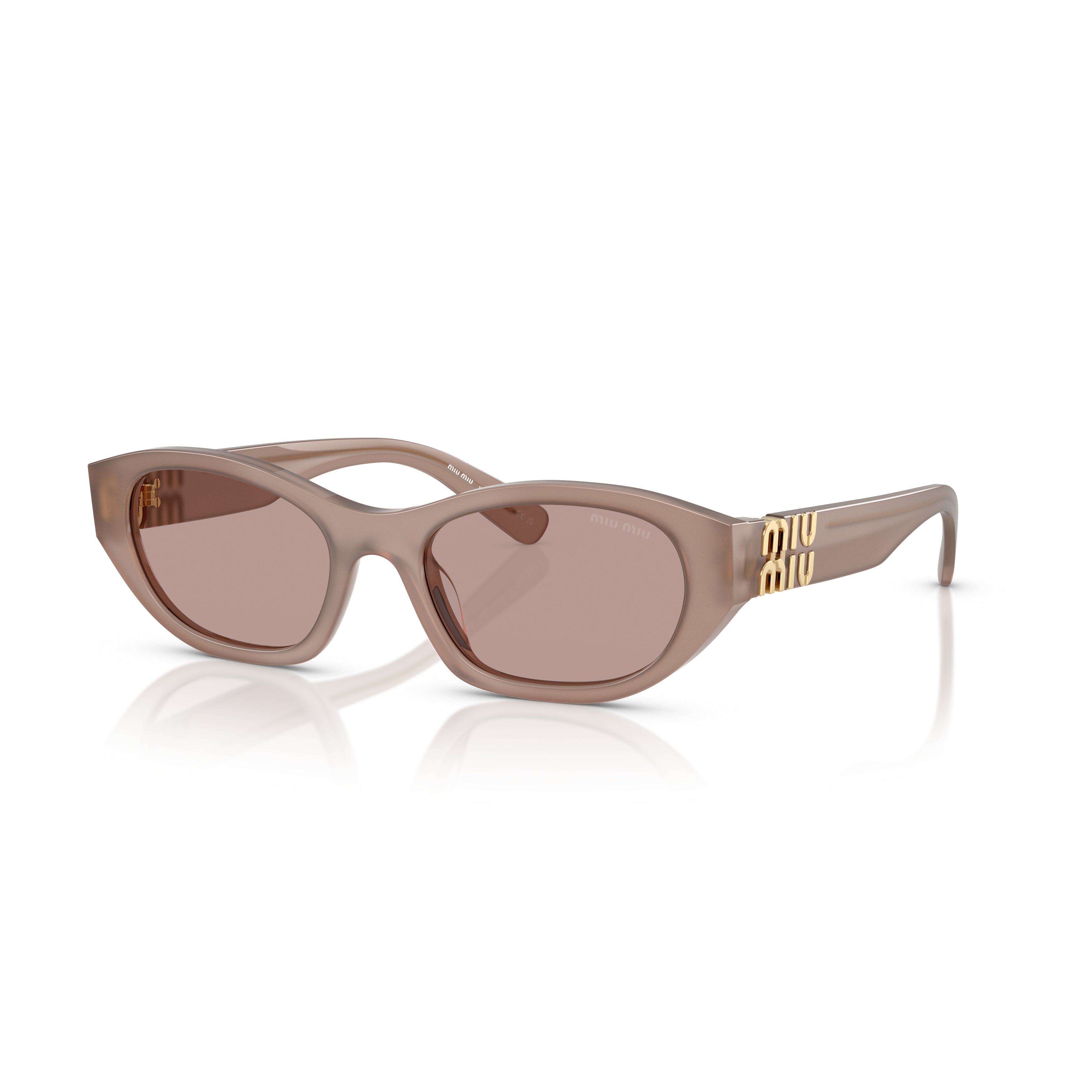 0mu A03s Translucent Taupe Oval Sunglasses