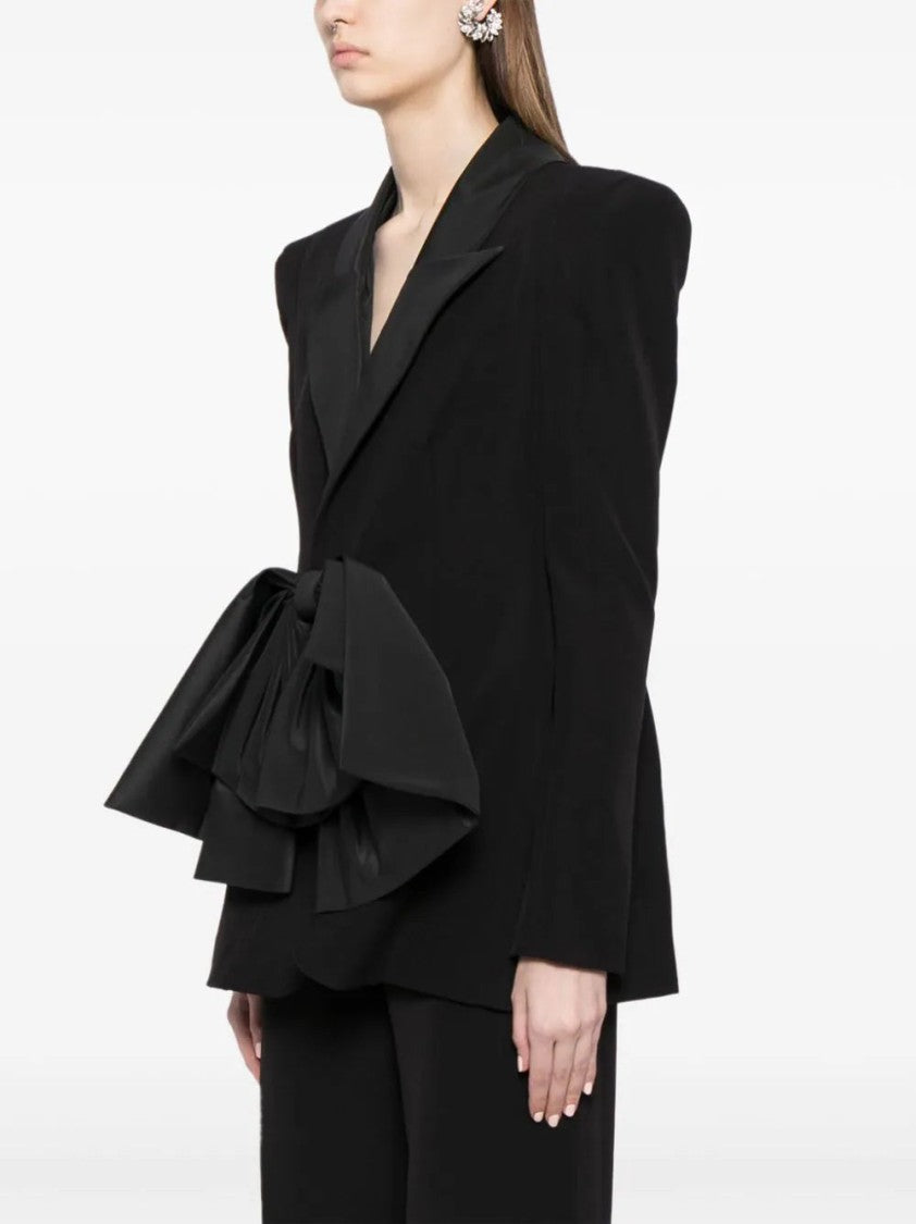 Crepe Tailored Jacket With Taffeta Collar