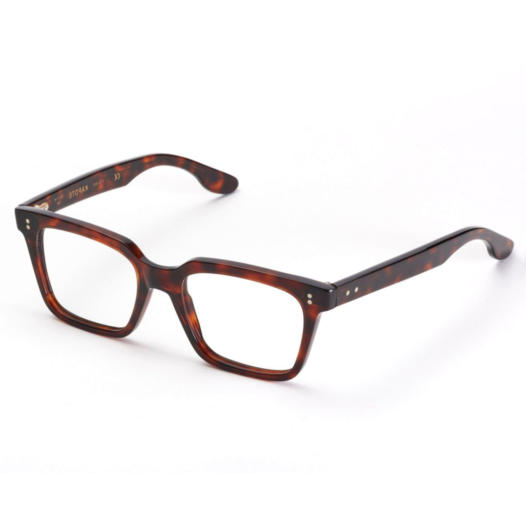 Kapote Tortoiseshell Rectangular Sunglasses with Metallic Accents