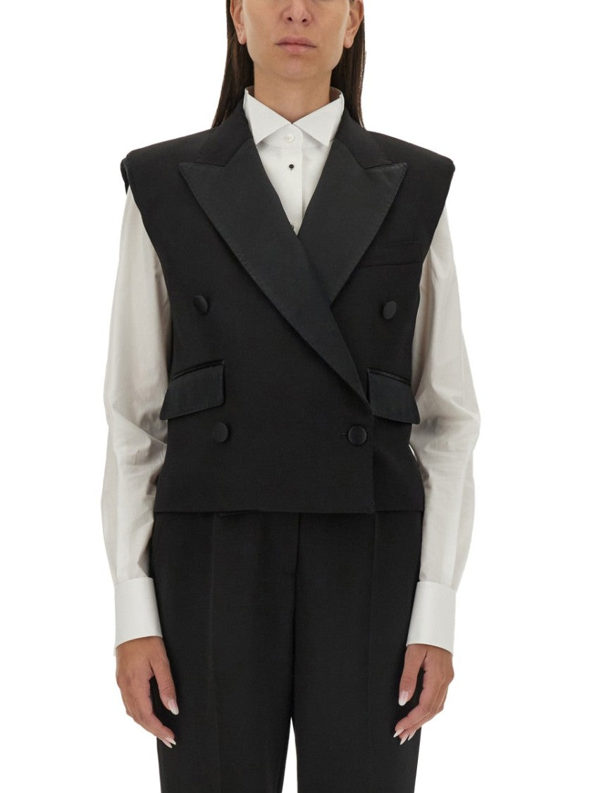 Double-Breasted Sleeveless Jacket