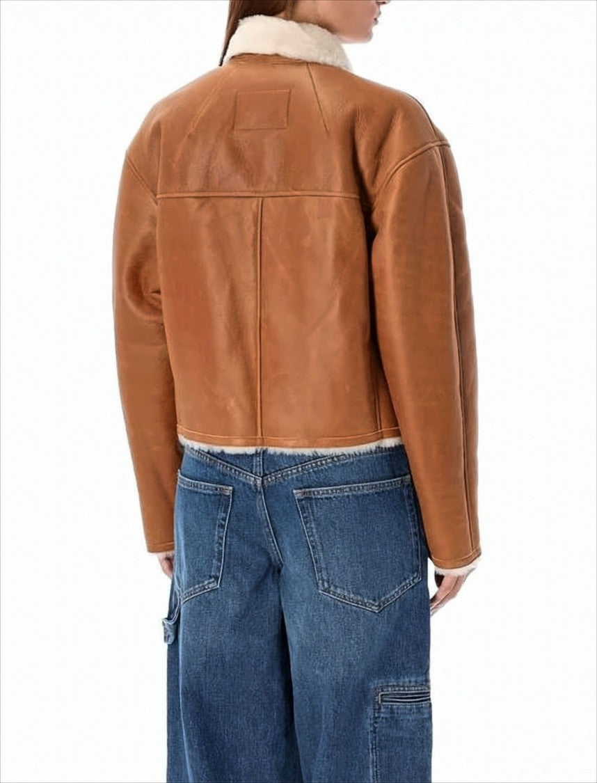 Cropped Jacket in Smooth Lambskin
