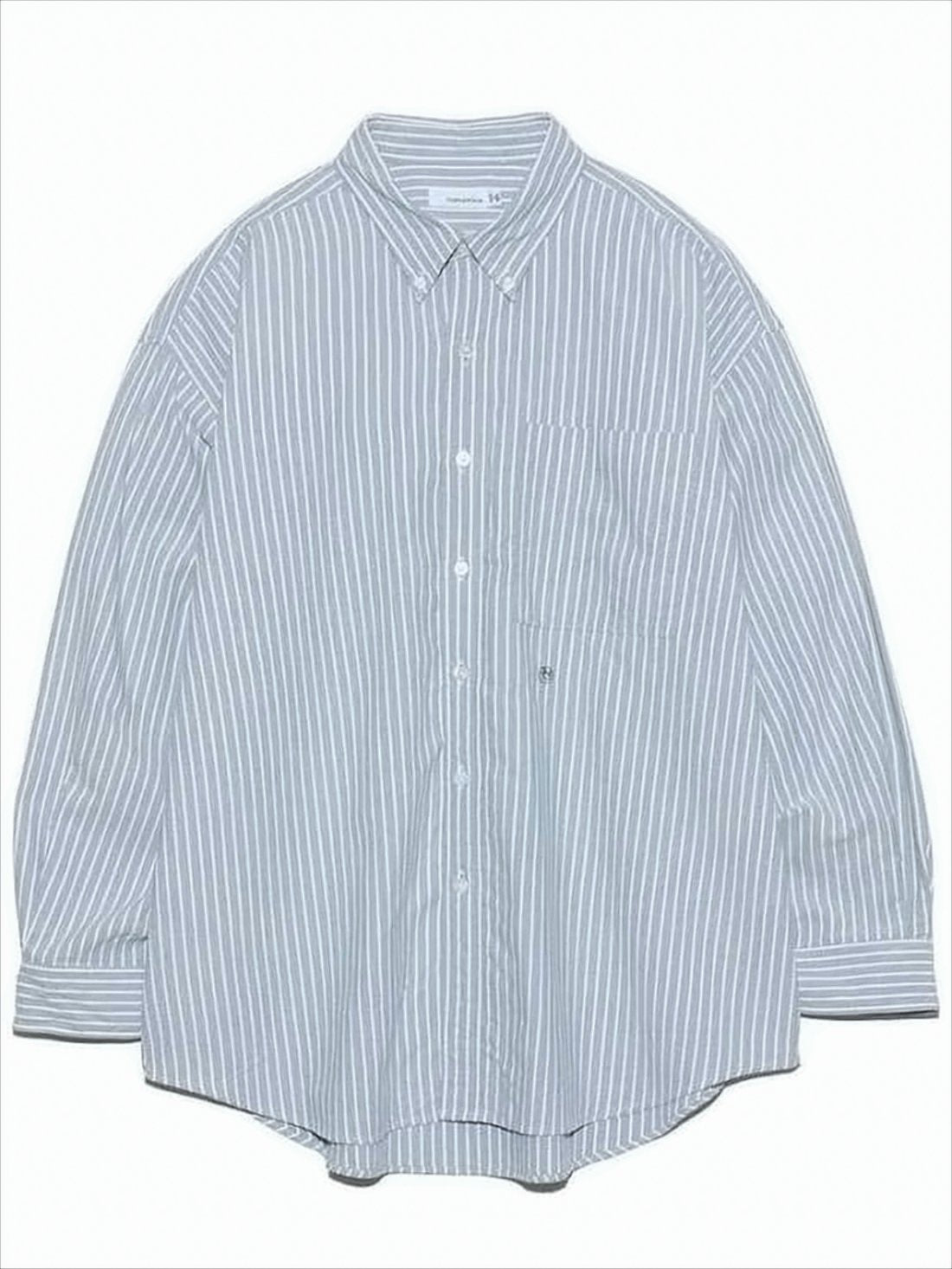 Relaxed Fit Striped Long-Sleeve Shirt