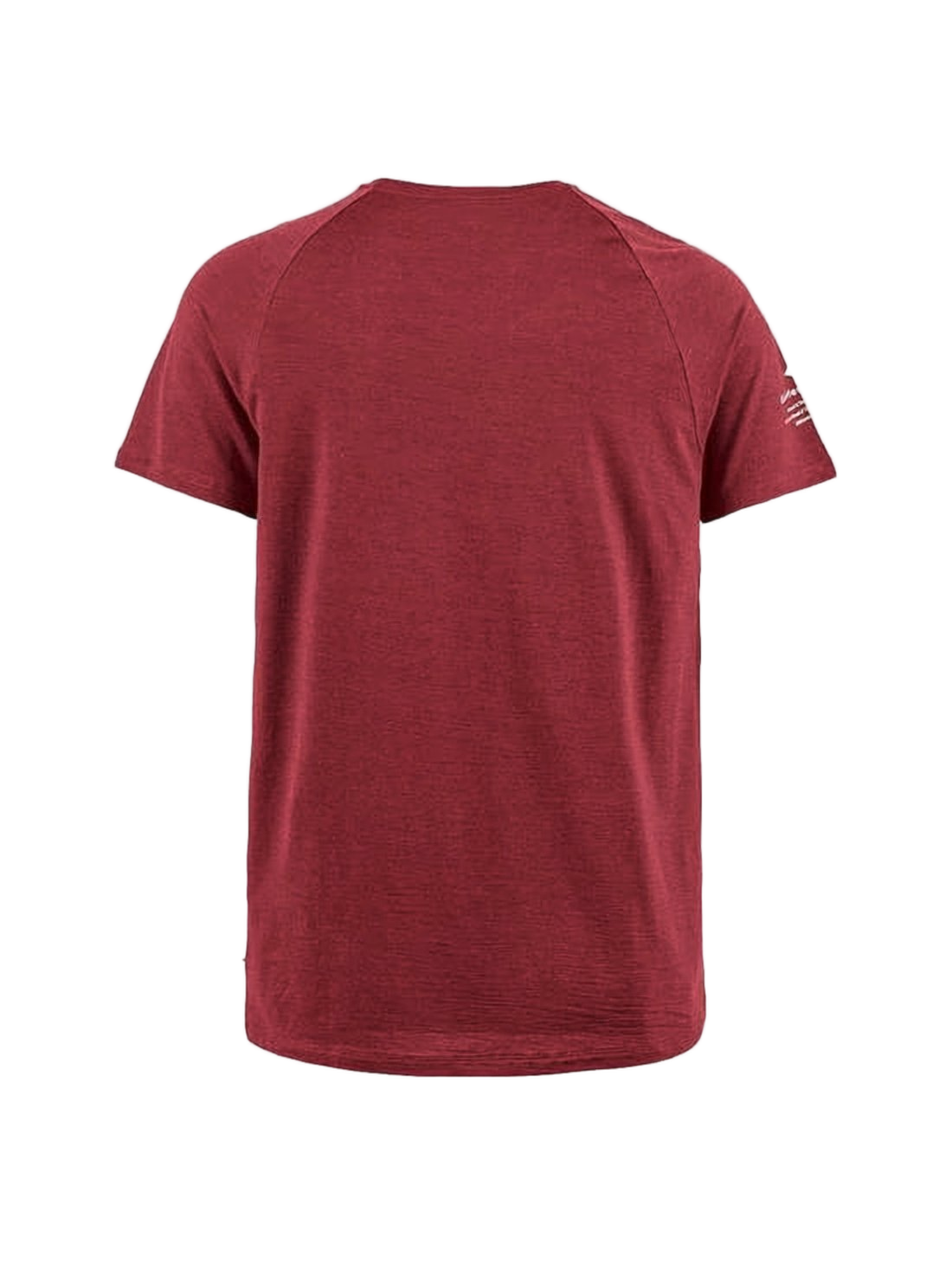 Relaxed Red Textured T-Shirt with Triangular Detail