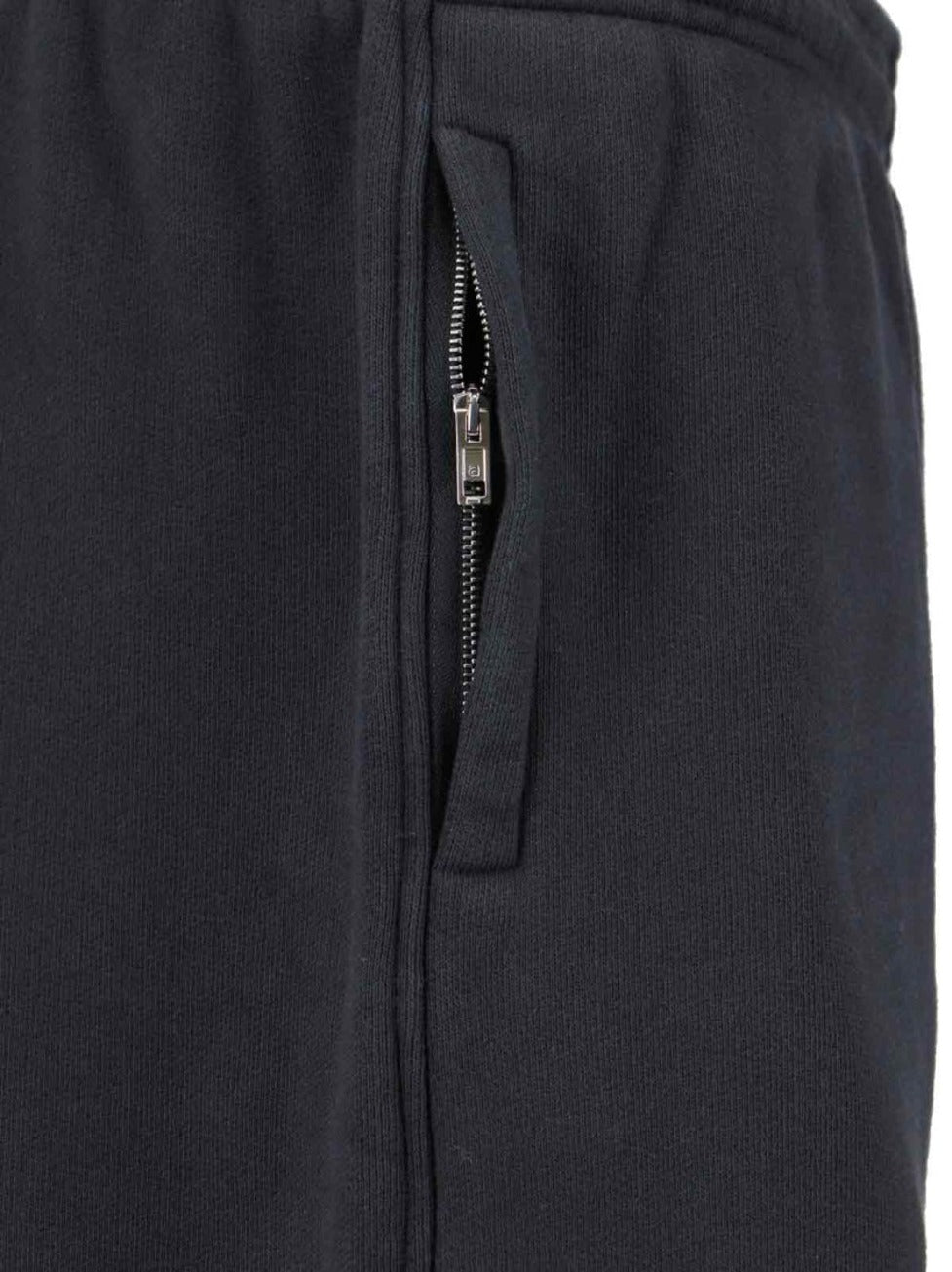 High-Waisted Black Cotton Sweatpants With Logo Embroidery