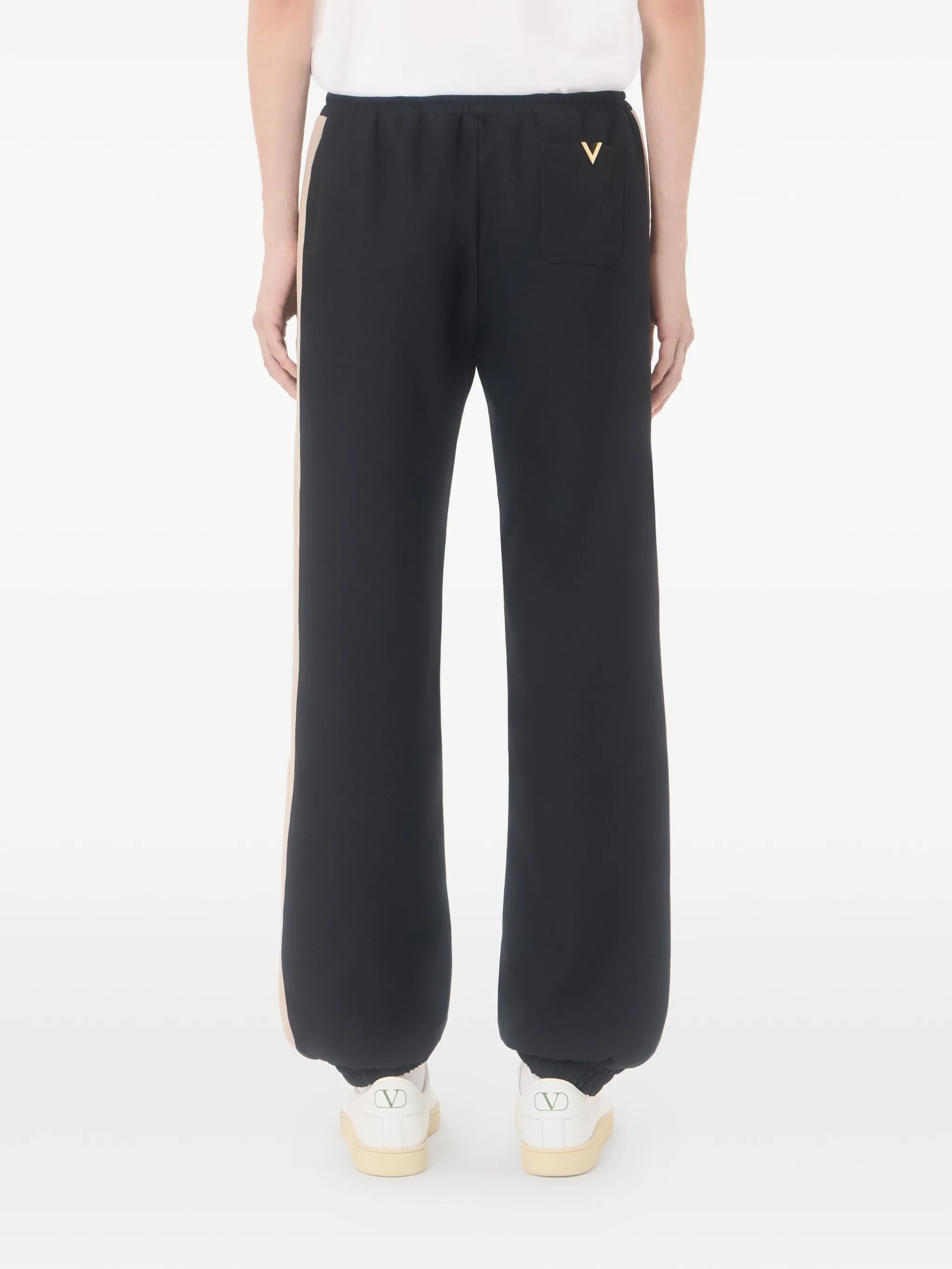 Black Jersey Bottom Vgold Track Pants