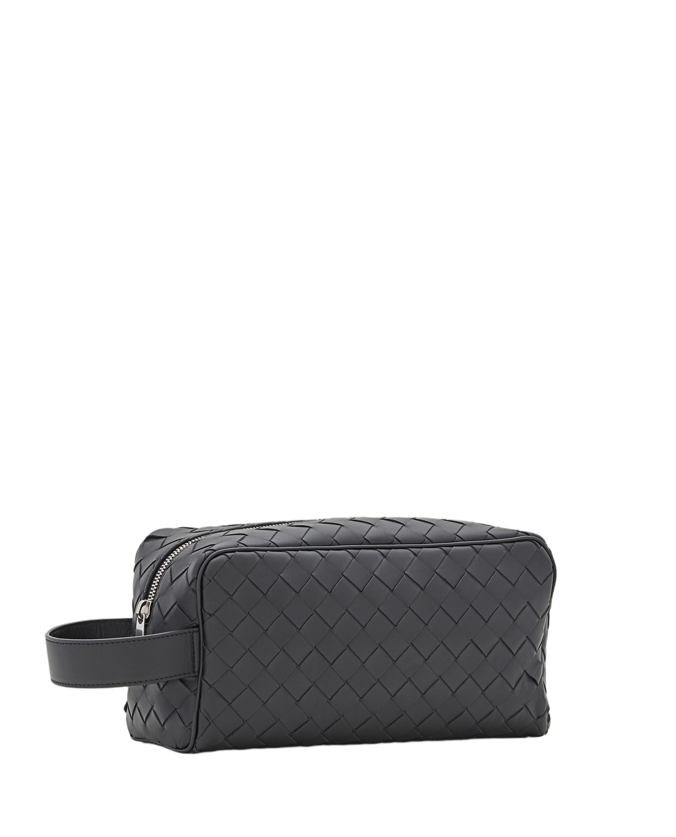 Black Leather Small Beauty Case