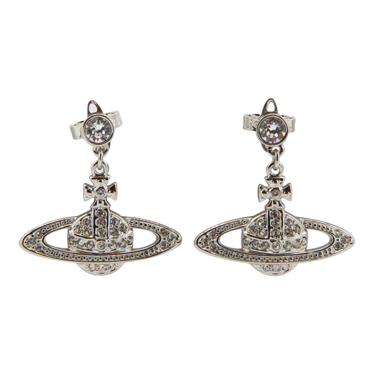 Orb and Cross Design Earrings