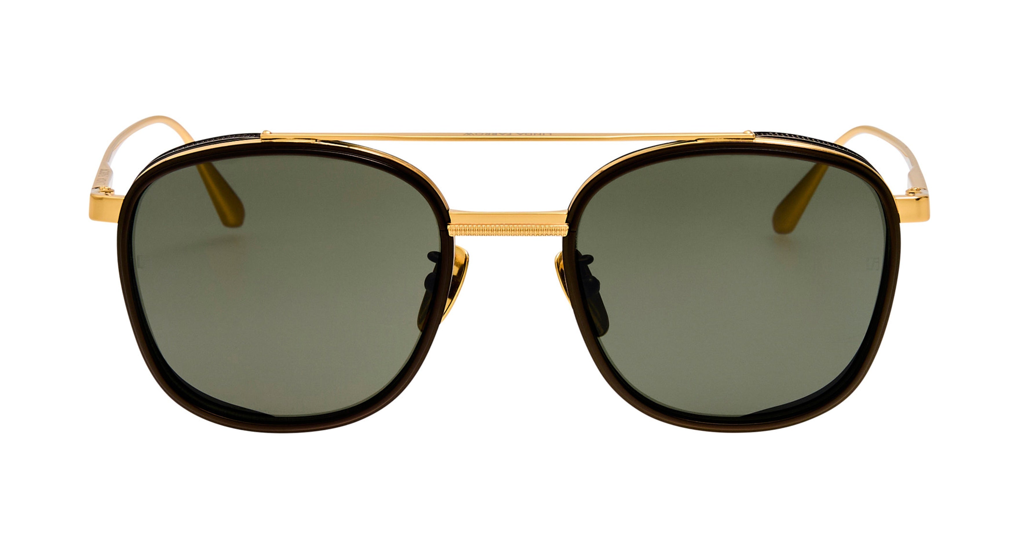 Lfl Aviator Sunglasses with Gold-Tone Titanium Frame