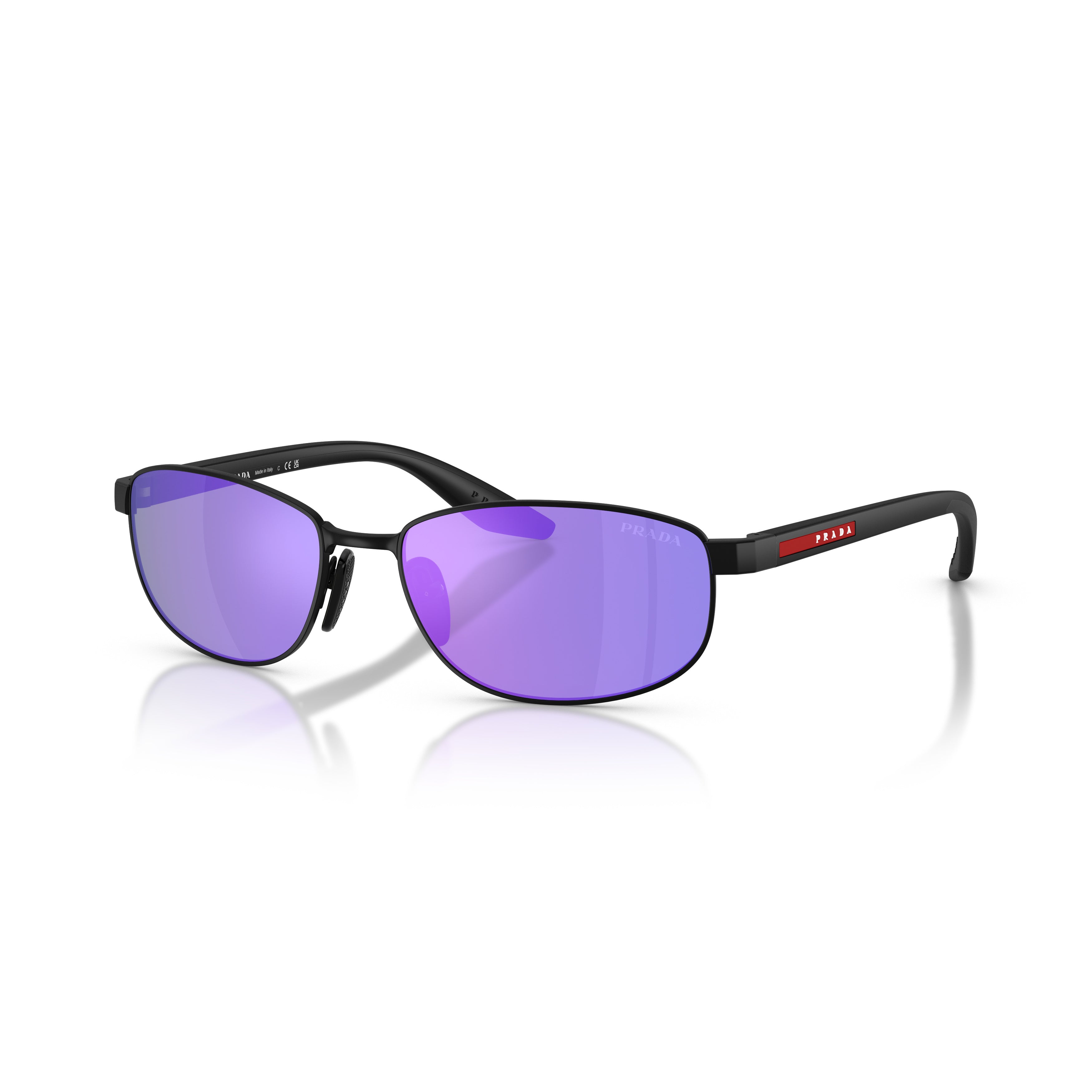 0ps B53s Rectangular Black Metal Sunglasses