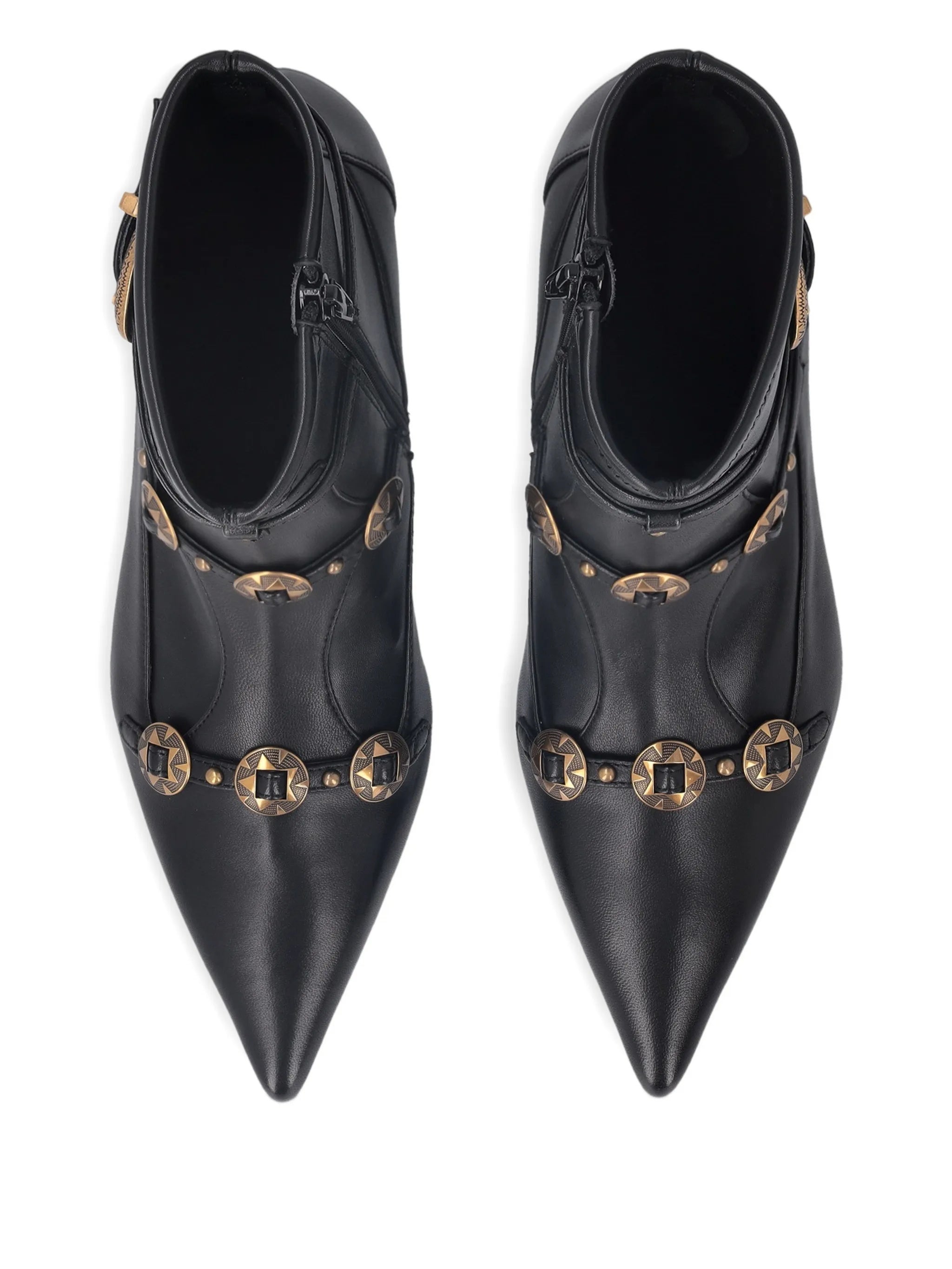 Black Gloria 20 Leather Kitten-Heel Boots