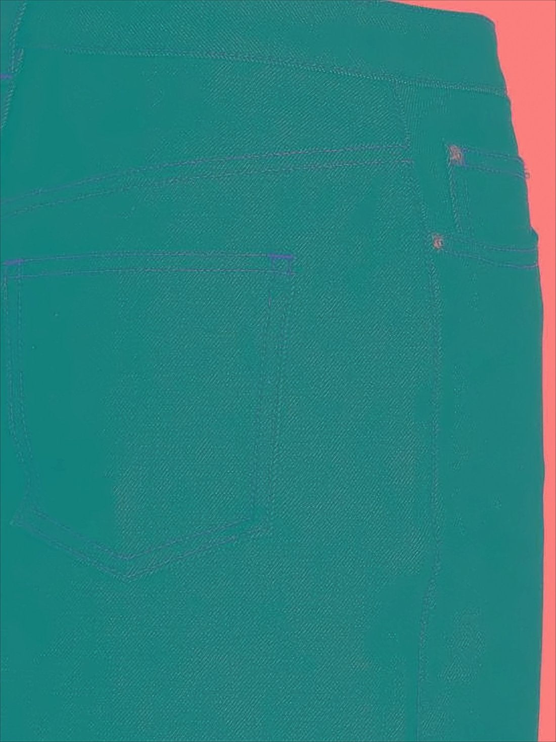 Straight-Silhouette Denim Mini Skirt