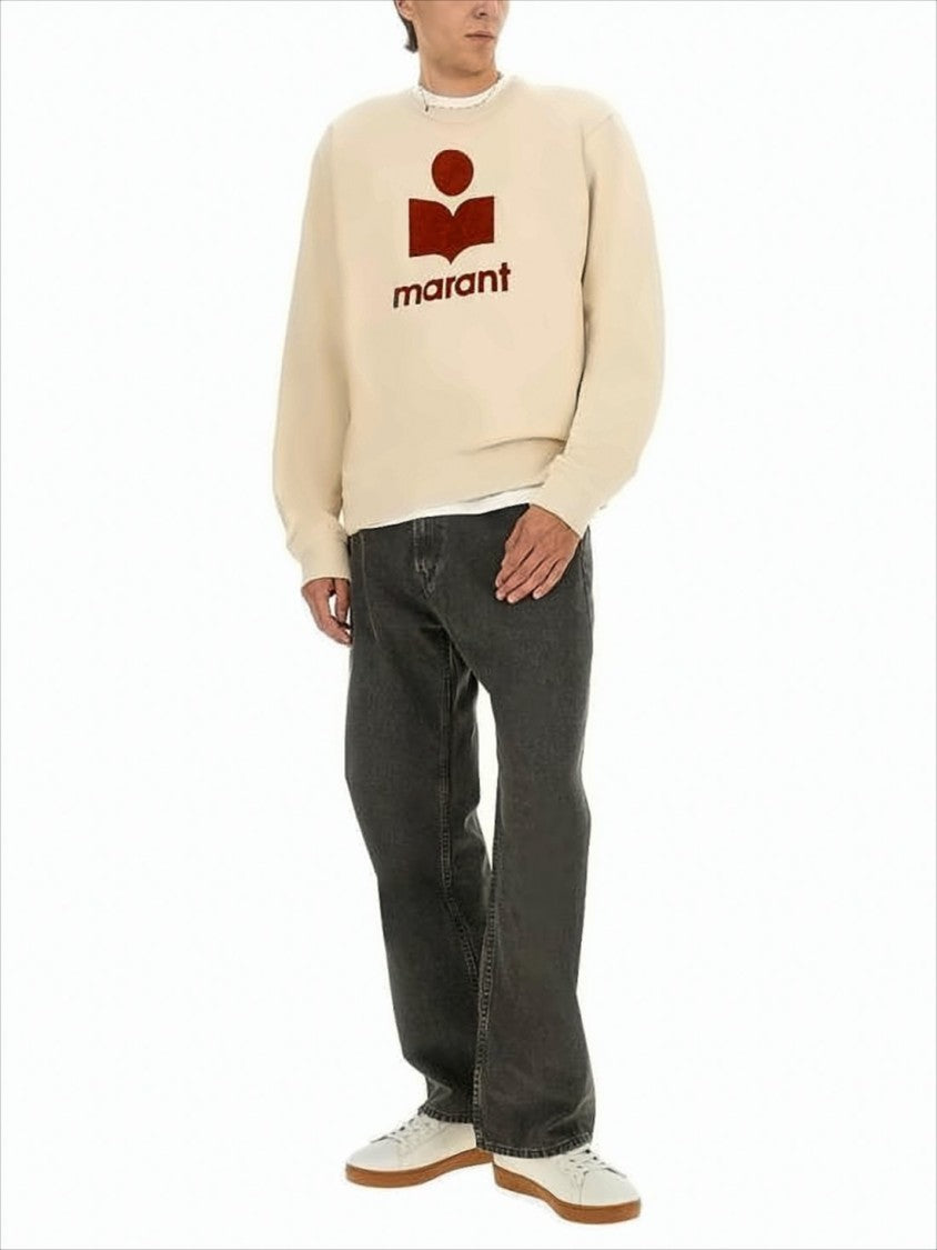 Relaxed-Fit Long-Sleeve Sweatshirt with Graphic Logo