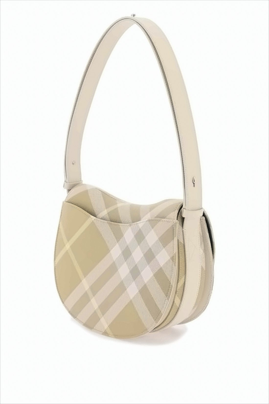 Curved Crescent Shape Burberry Shoulder Bag