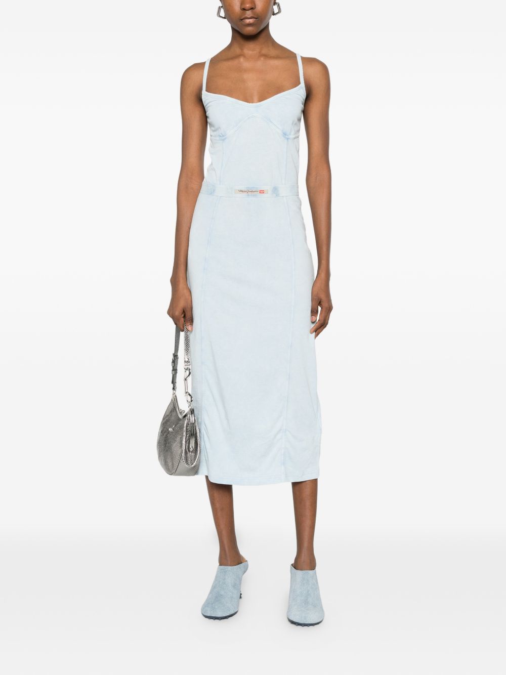 Midi Dress With Spaghetti Straps