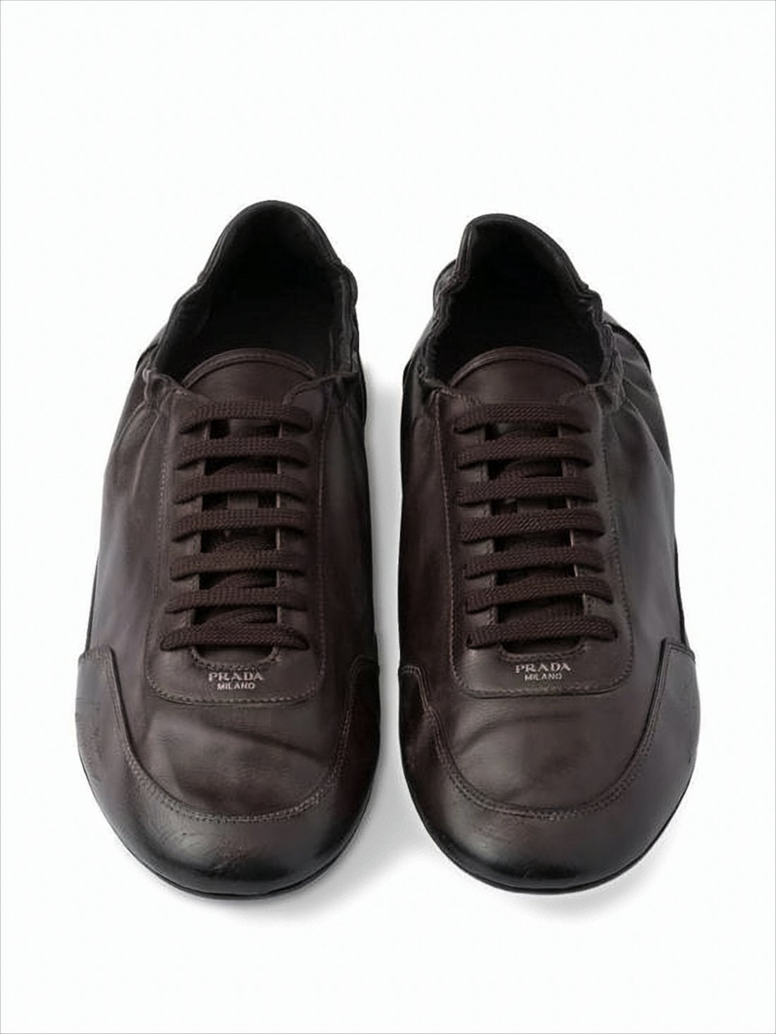 Brown Calf Leather Sneakers with Minimalist Design