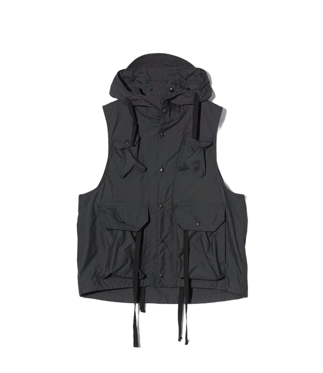 Hooded Utility Vest with Front Flap Pockets