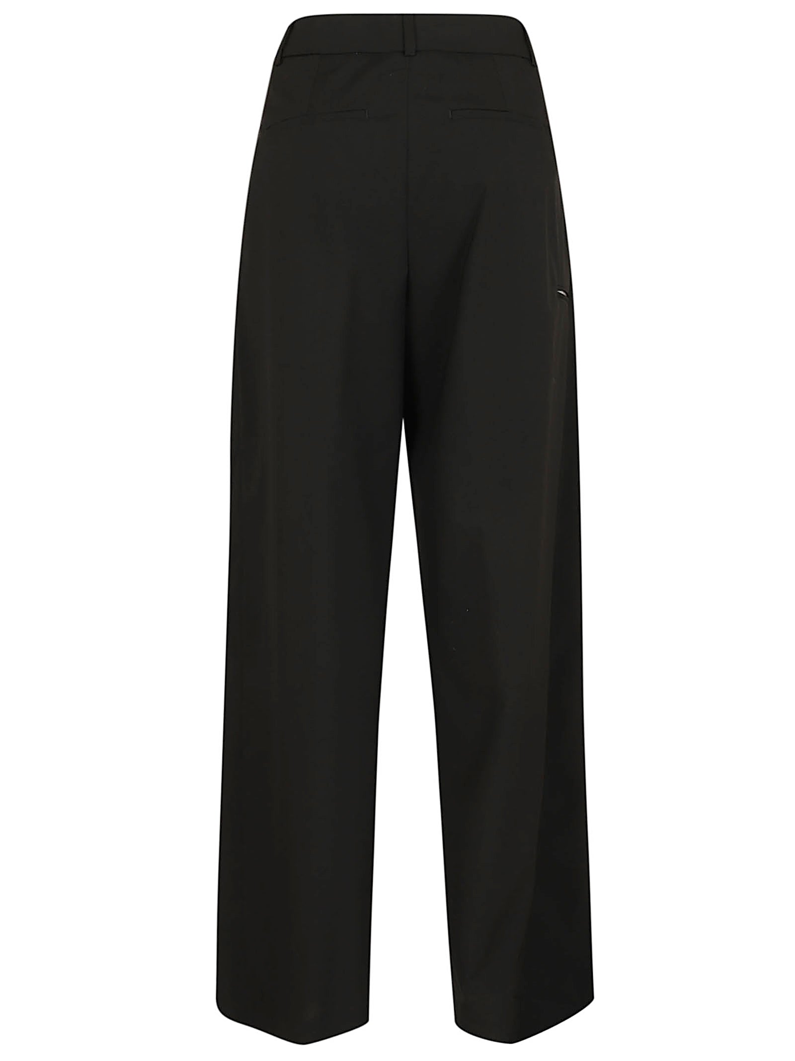 Cropped Black Trousers with Tailored Fit