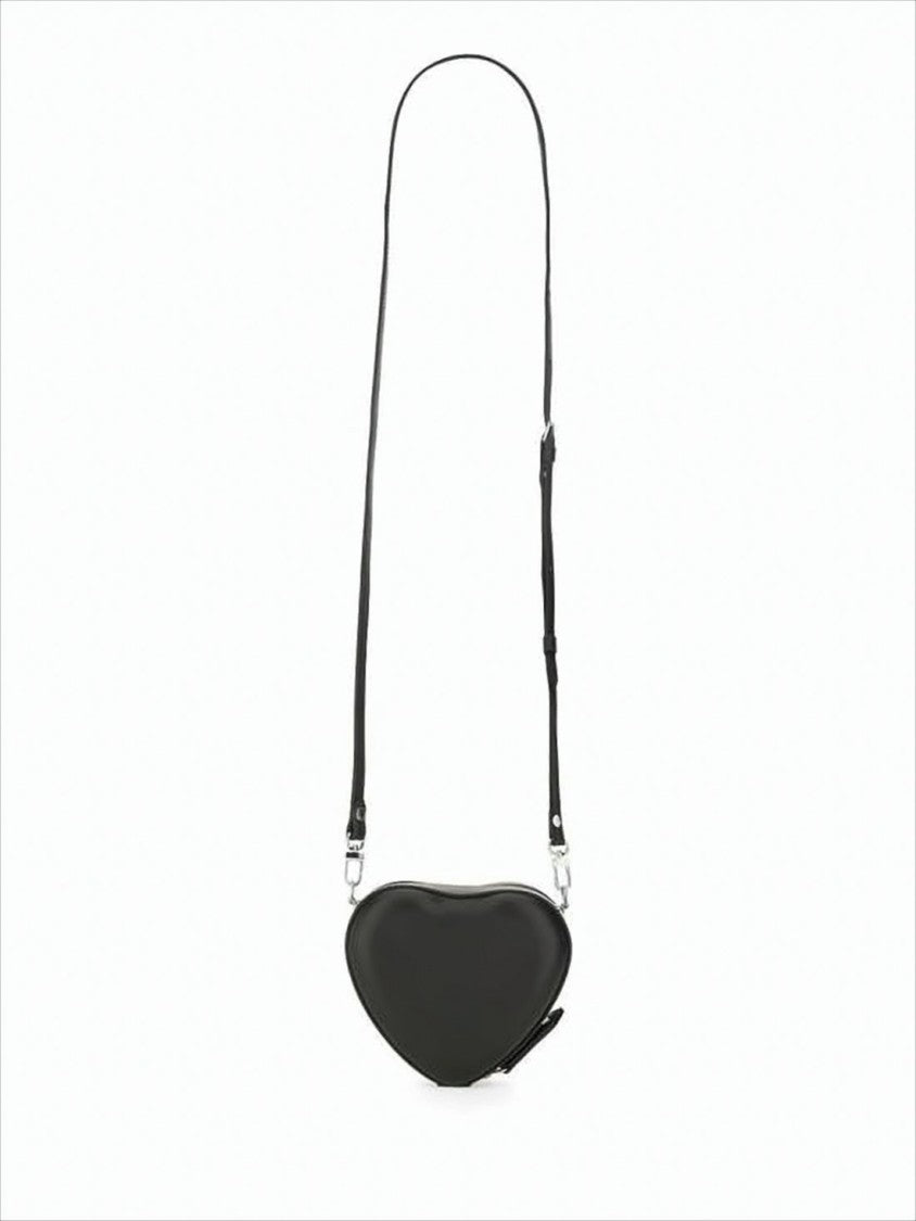 Heart-Shaped Crossbody Bag in Smooth Lambskin Leather