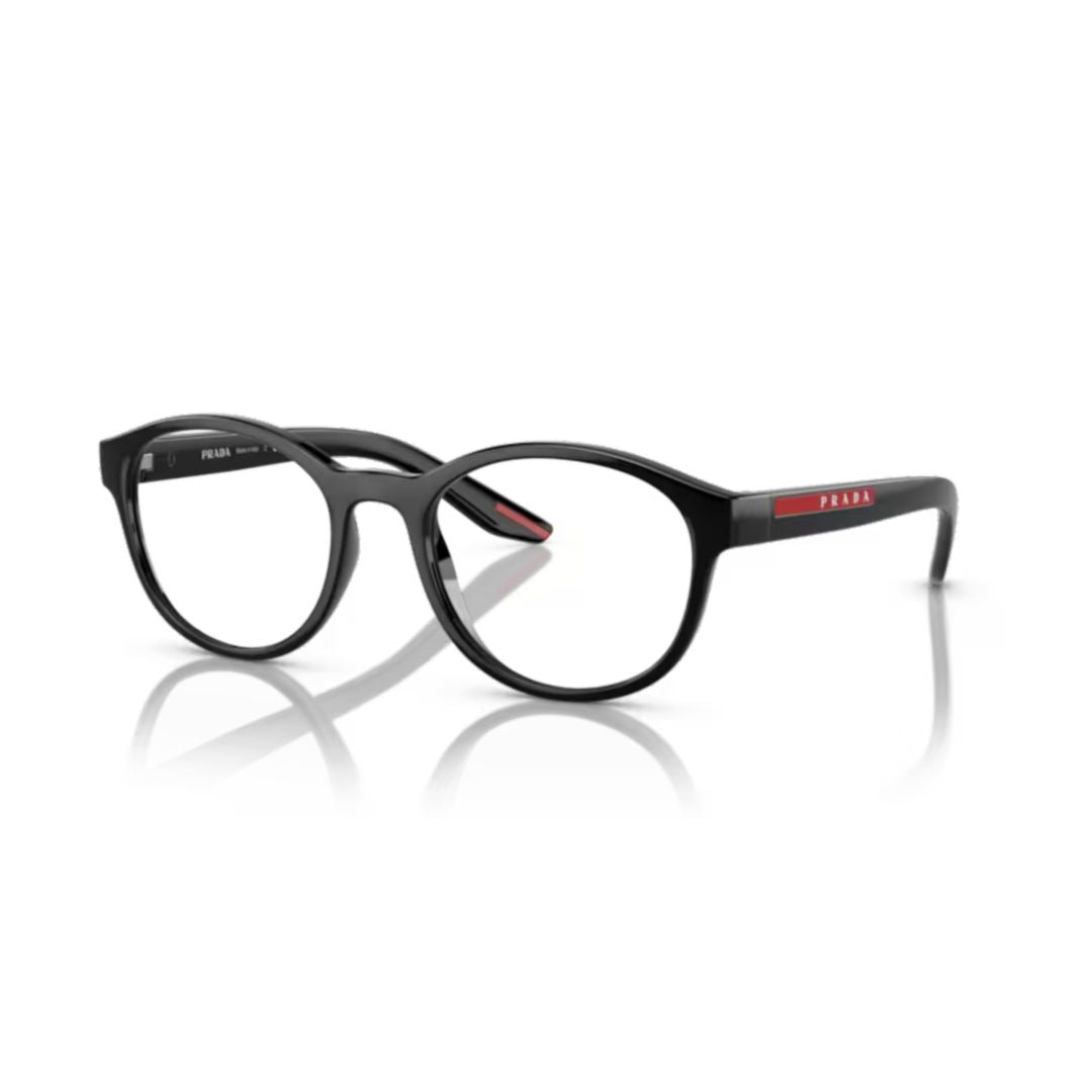 0ps 07pv Rounded Black Nylon Eyeglasses