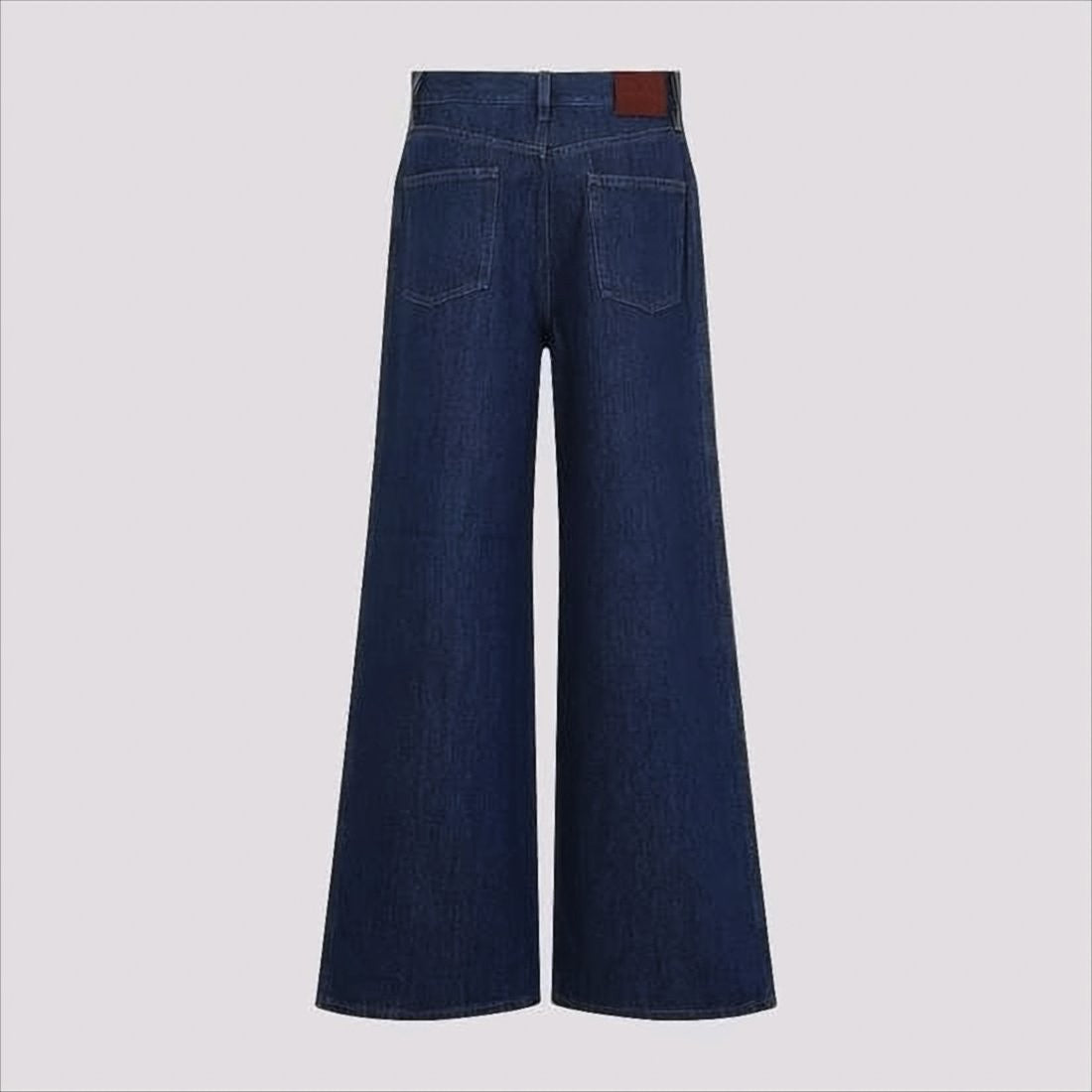 Wide-Leg Denim Trousers with High Waist
