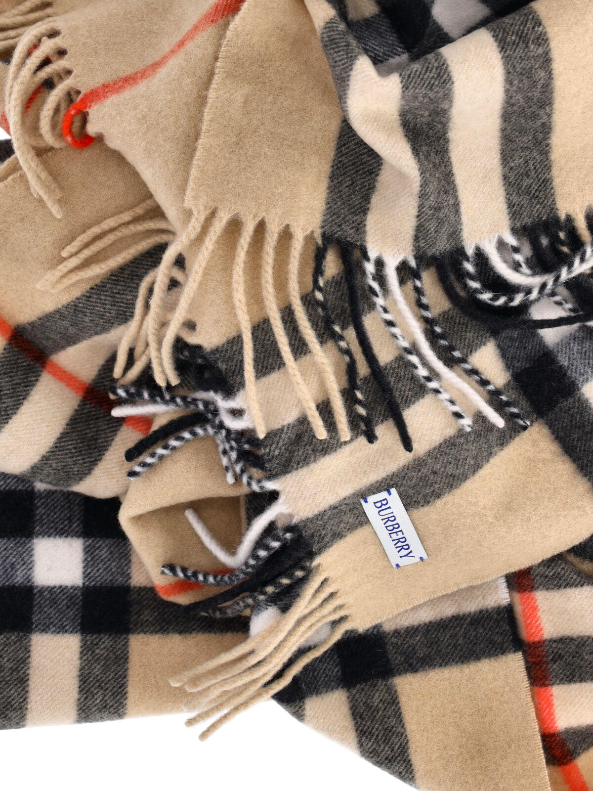 Classic Check Pattern Beige Scarf