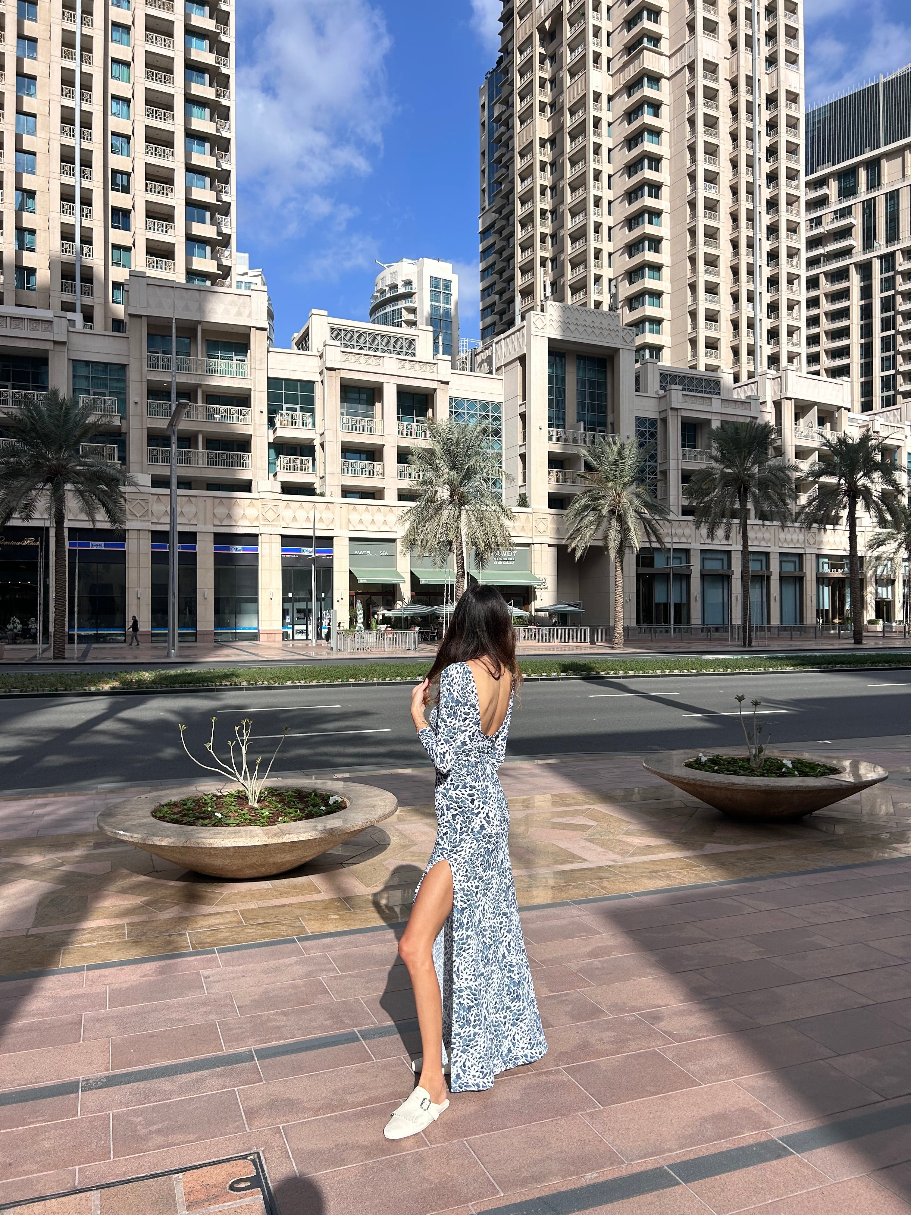 Blue Leo Maha Dress