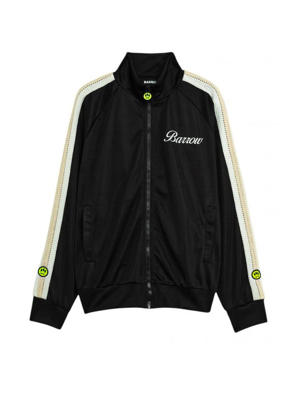 Black Polyester Men Zip Hoodie