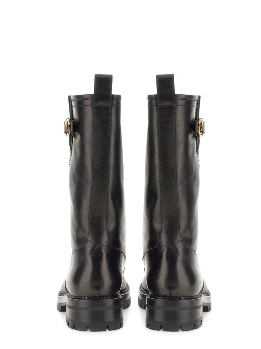 Mid-Calf Boots With Polished Finish