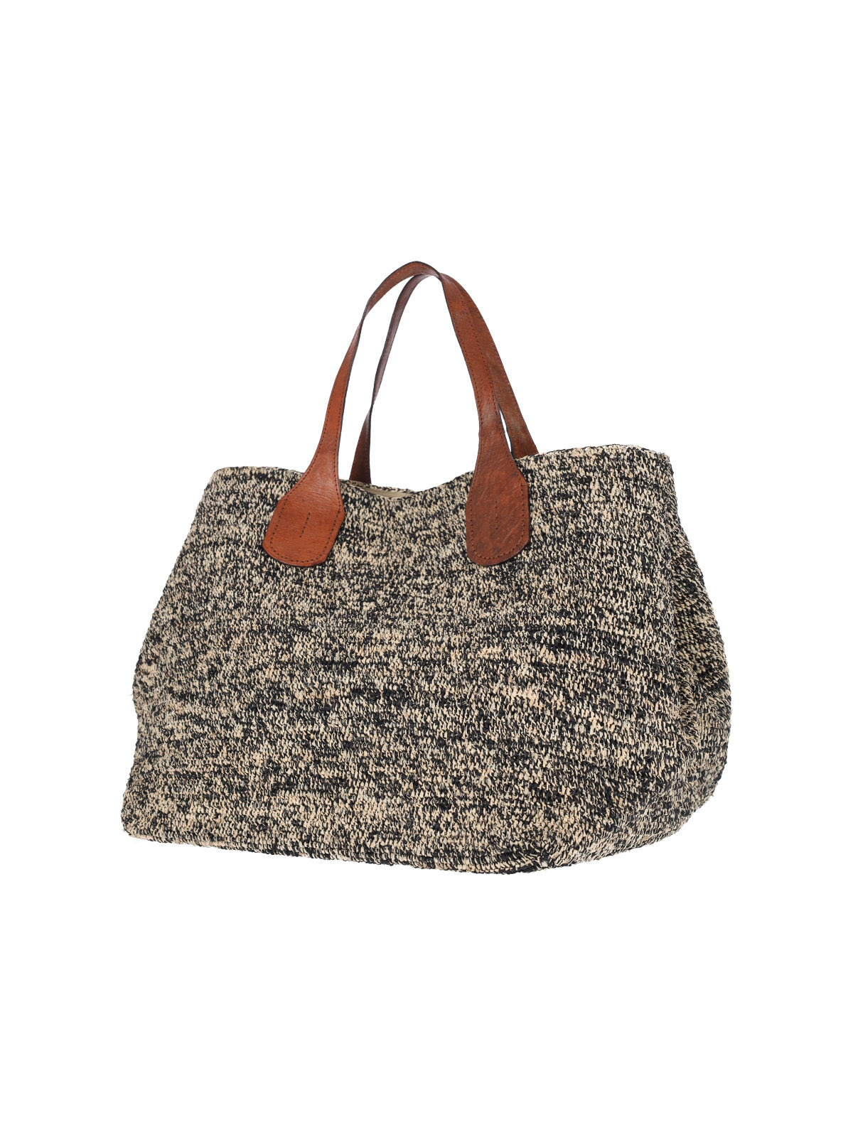 Multicolor Rio Woven Raffia Leather Tote