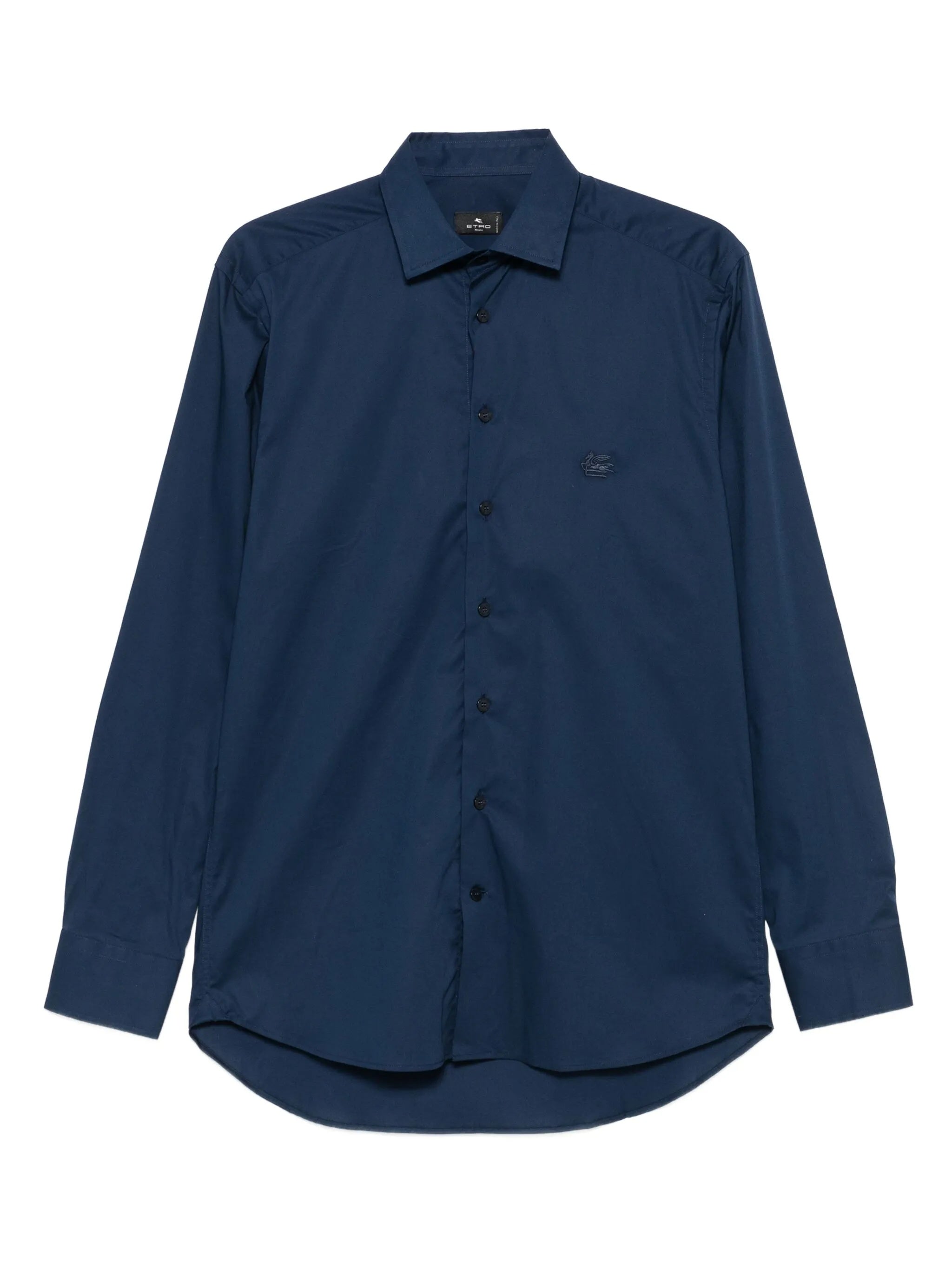 Roma Logo Pegaso-Pattern Cotton Blend Shirt