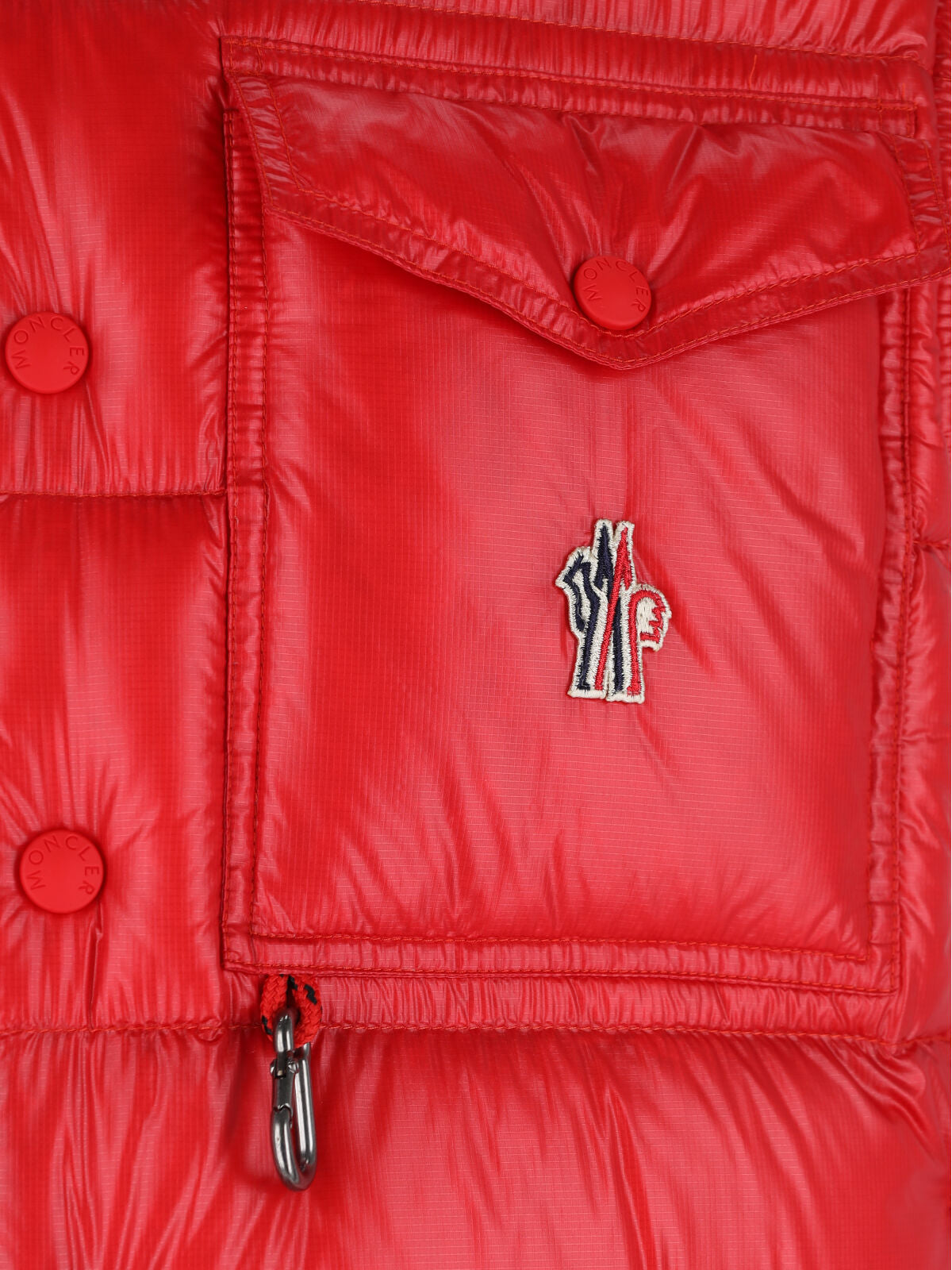 Red Uychi Padded High Collar Vest