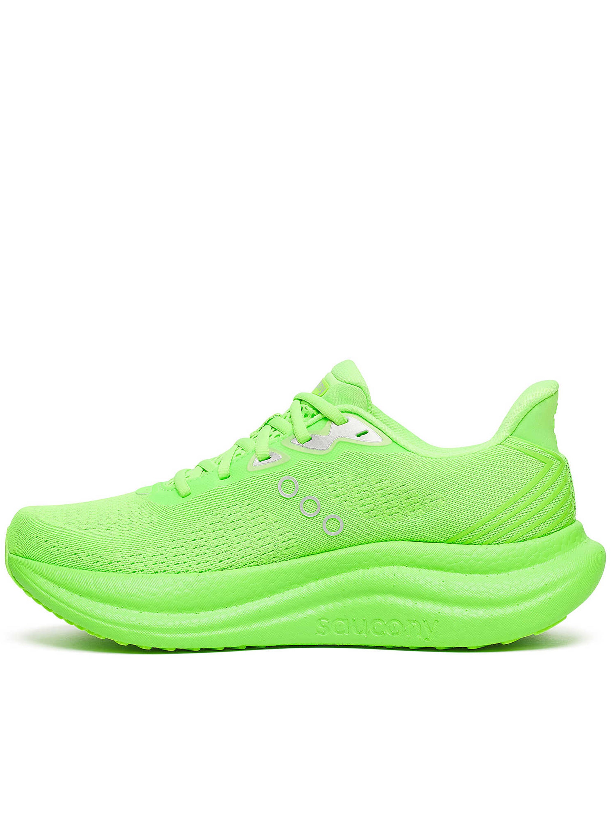 Neon Green Running Shoes with Breathable Mesh Upper