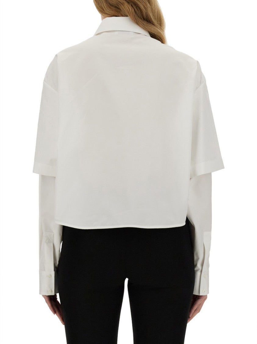 Cropped Poplin Shirt