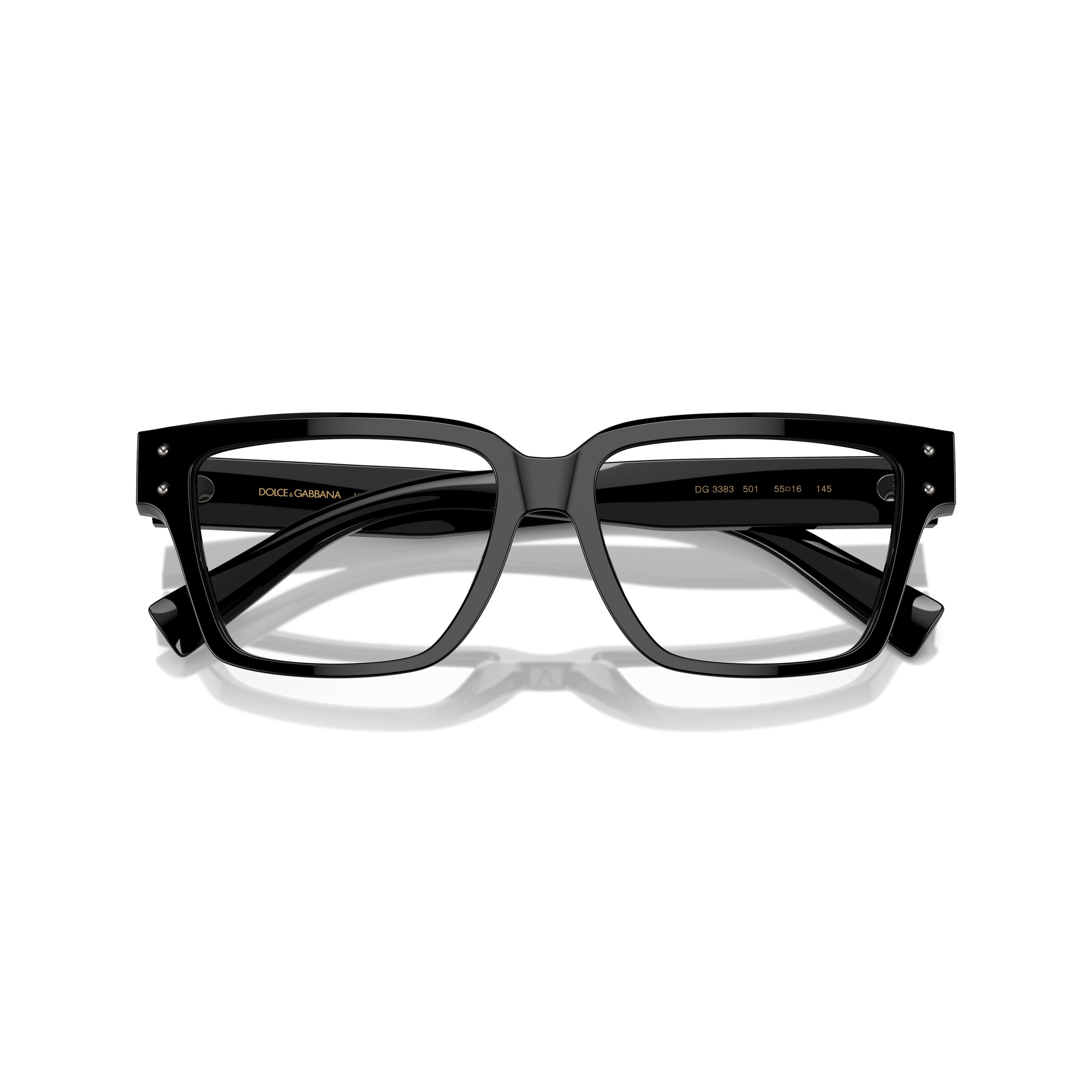 0dg3383 Rectangular Black Acetate Sunglasses