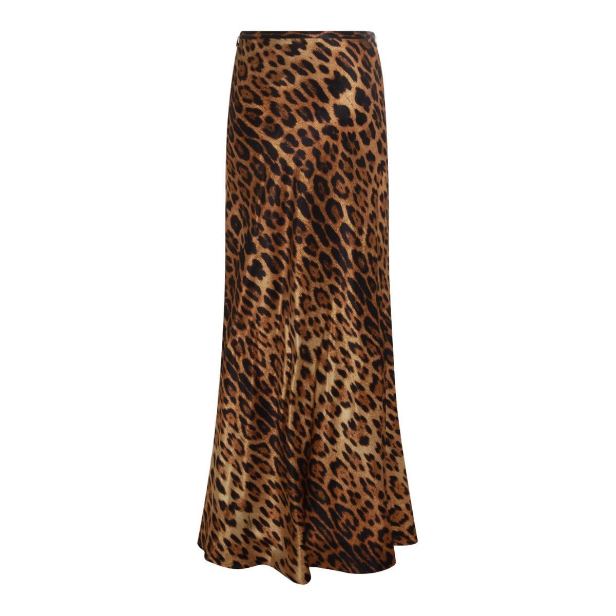 Leopard Print Maxi Skirt with Fitted Waist