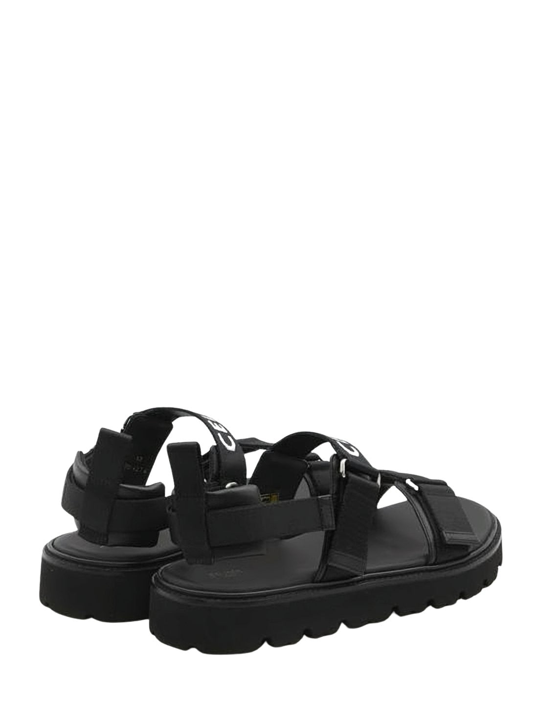 Minimalist Black Sandals with Adjustable Straps