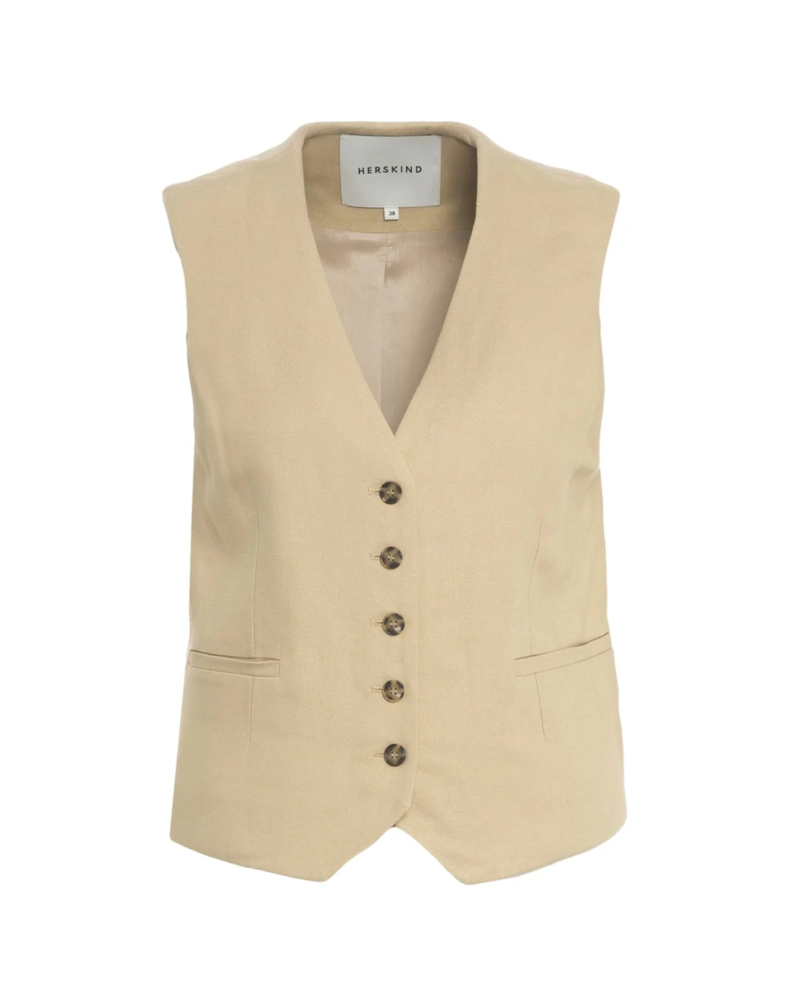 Refined V-Neck Sleeveless Gilet