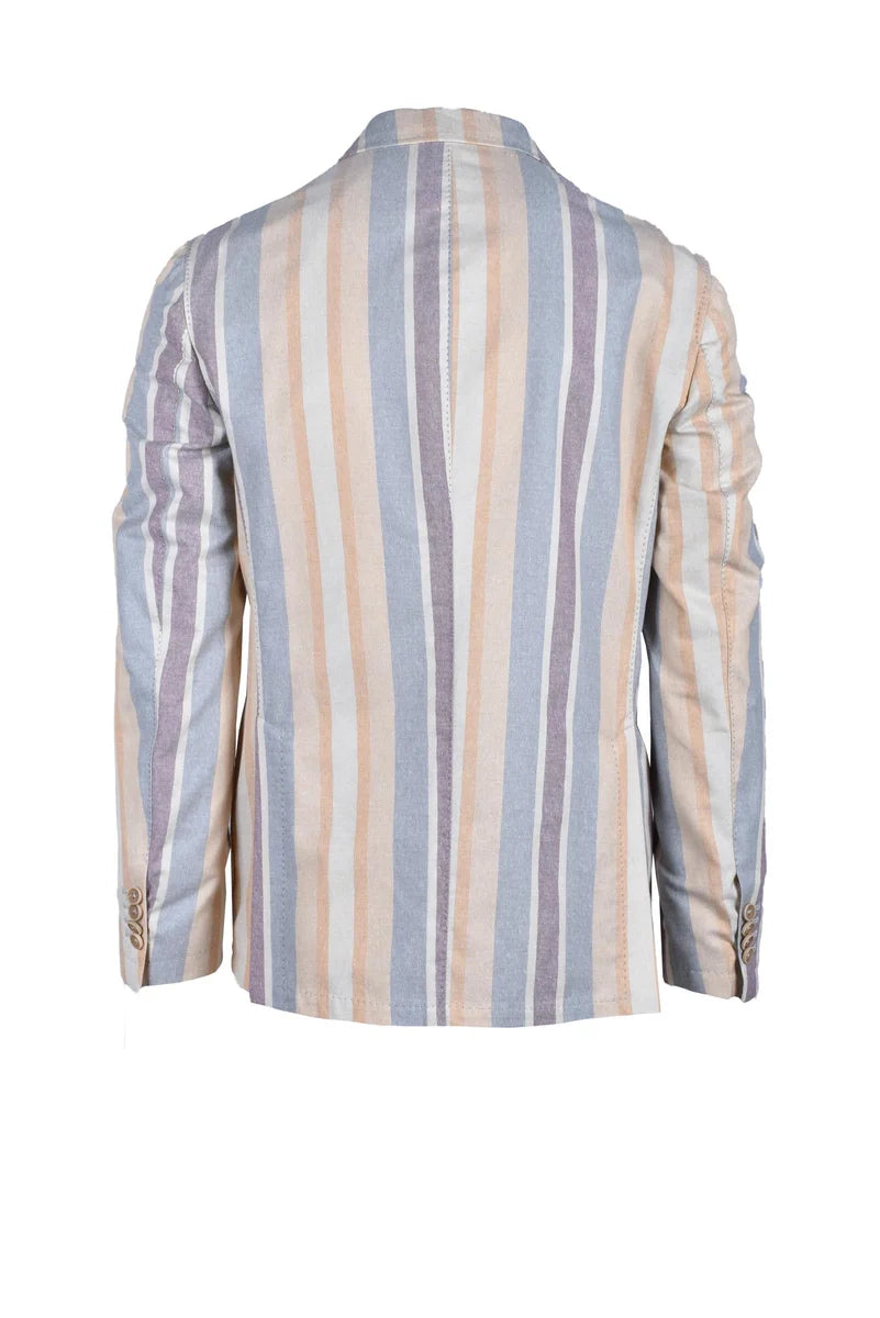 Jacket - Beige/Sky Blue